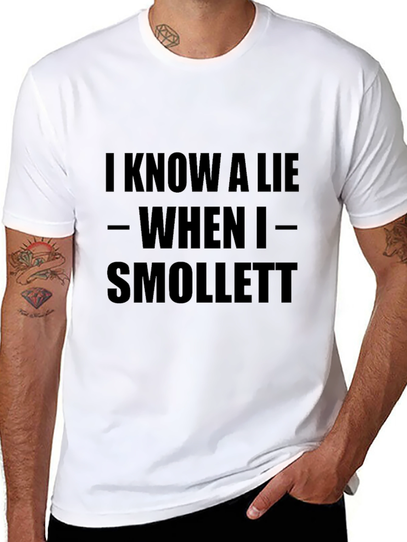 Black I Know a Lie - When I - Smollett Black T-Shirt view 8