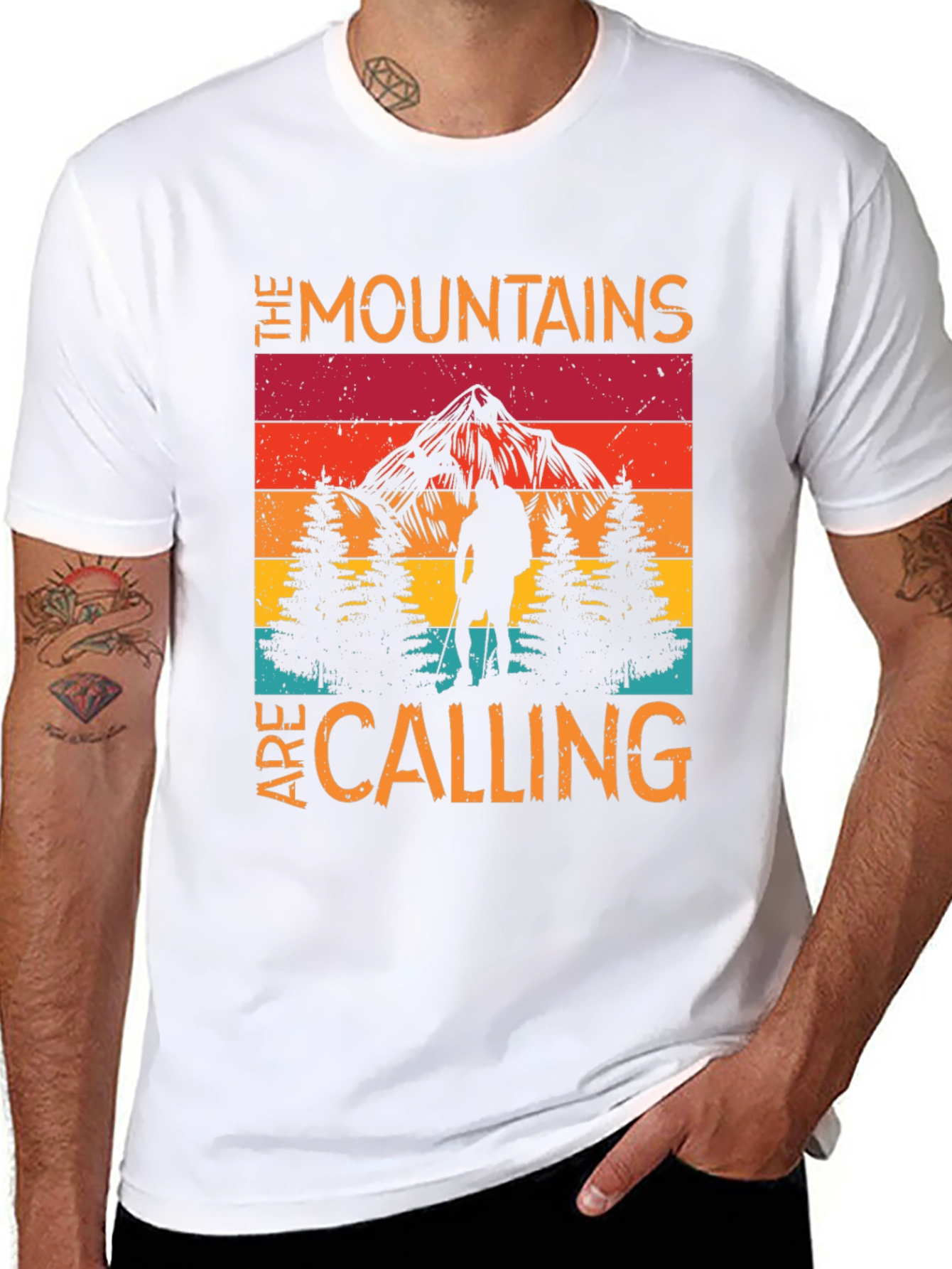 Black Mountains Are Calling Men's Graphic Tee view 8