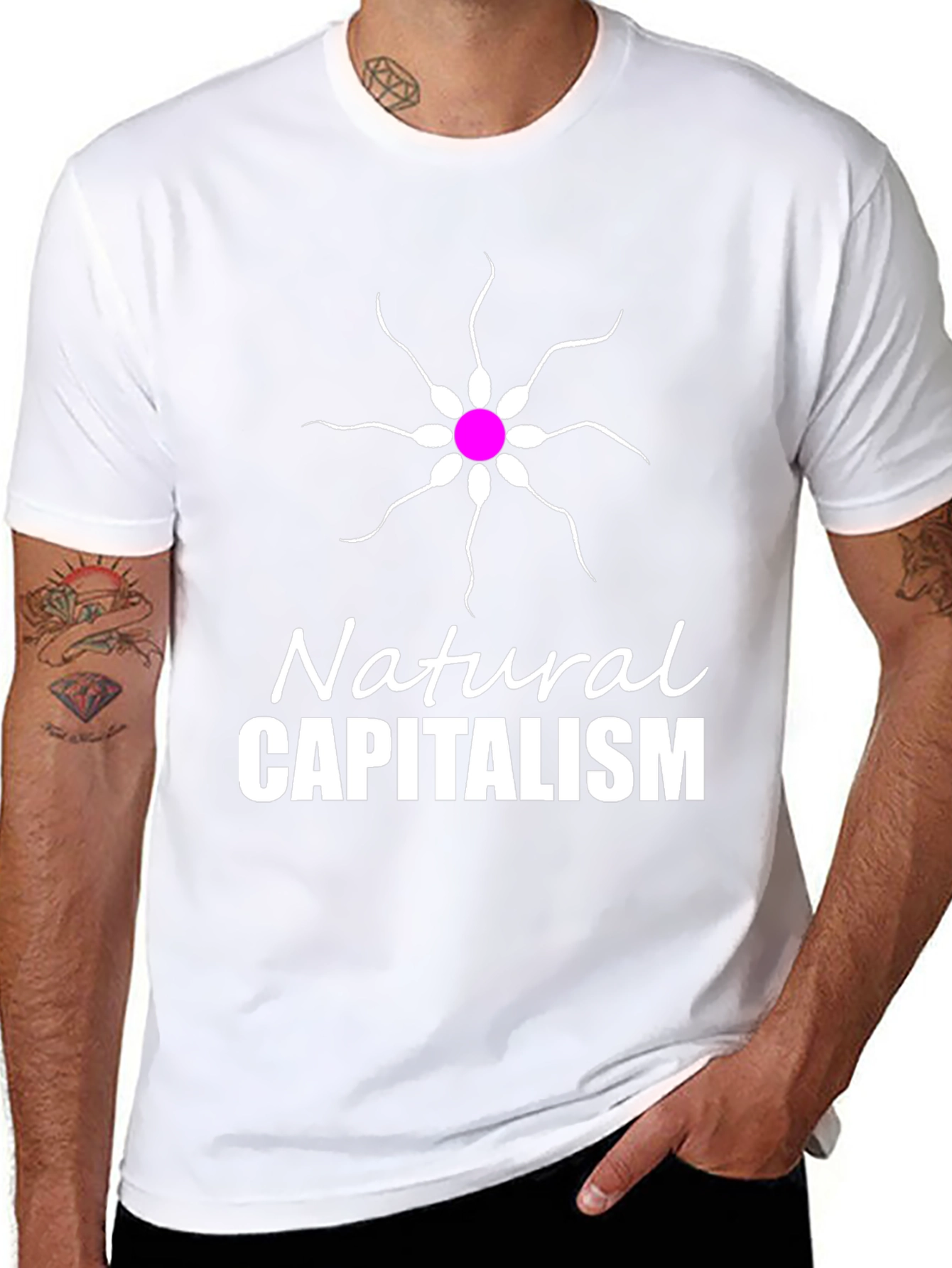 Black Natural Capitalism Graphic T-Shirt view 8