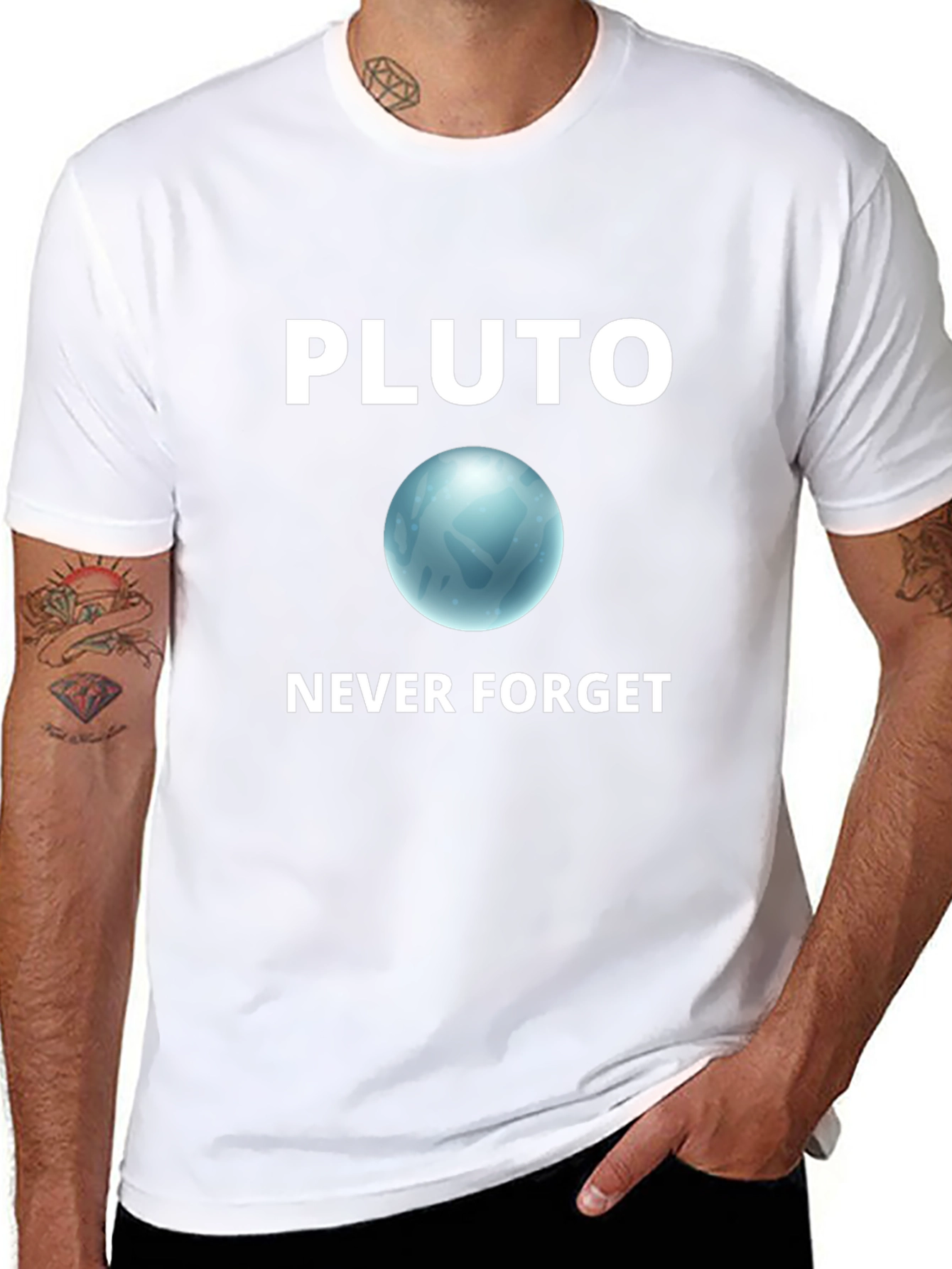 Pluto Never Forget Graphic Tee - Black T-Shirt - 8
