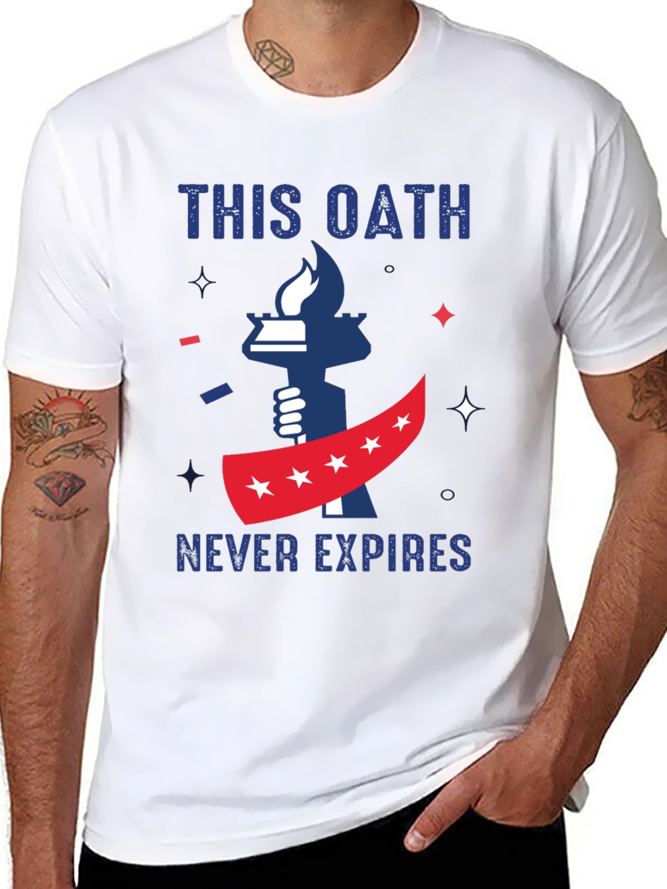 Black This Oath Never Expires Patriotic T-Shirt view 8