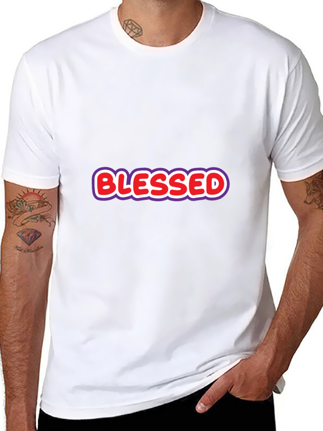 Black Blessed Graphic T-Shirt - Casual Style view 8