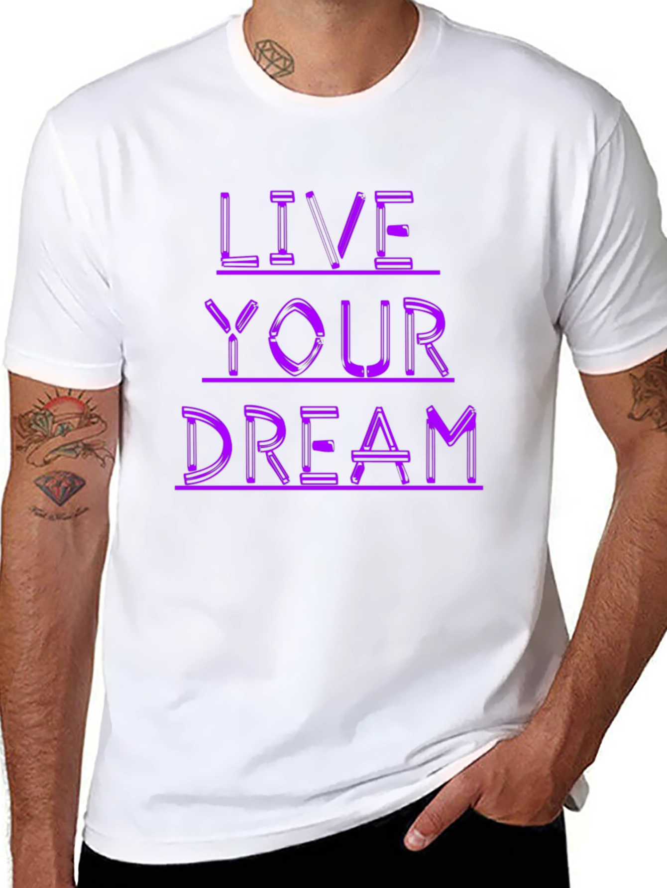 Black Live Your Dream Graphic Tee - Trendy Stylish Shirt view 8