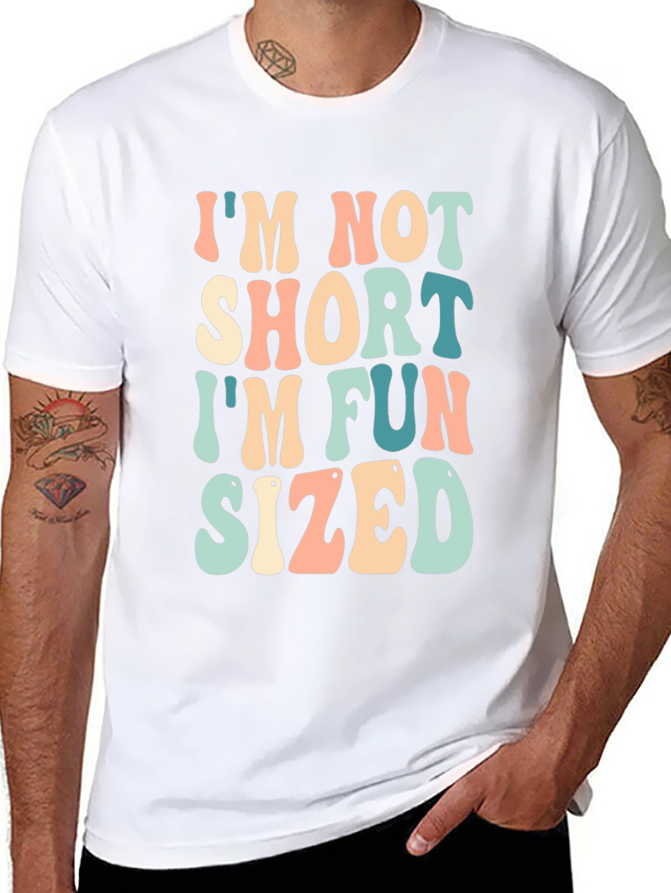 Black Fun Sized T-Shirt - I'm Not Short view 8