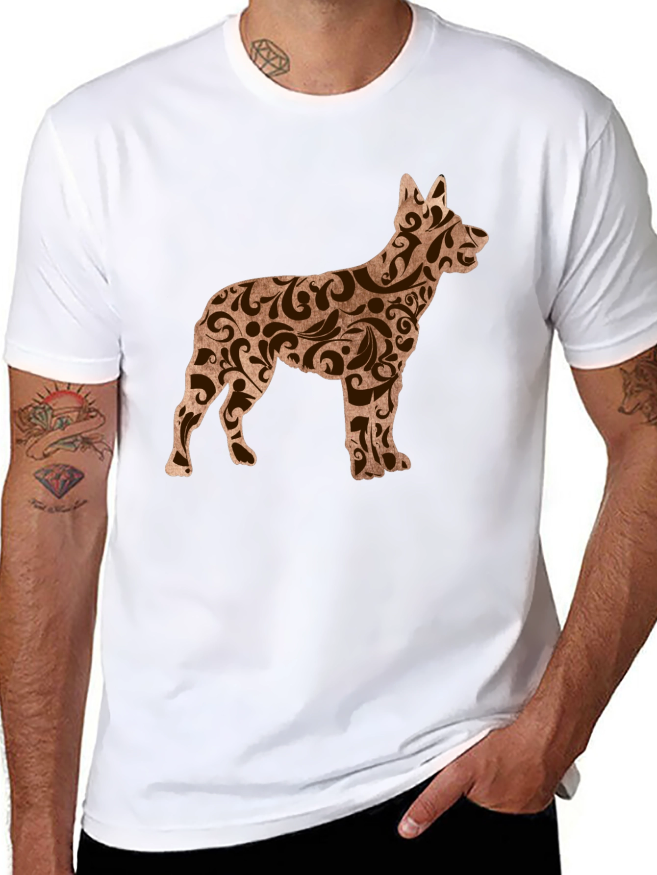 Black Dog Breed Art T-Shirt - Stylish Canine Design view 8