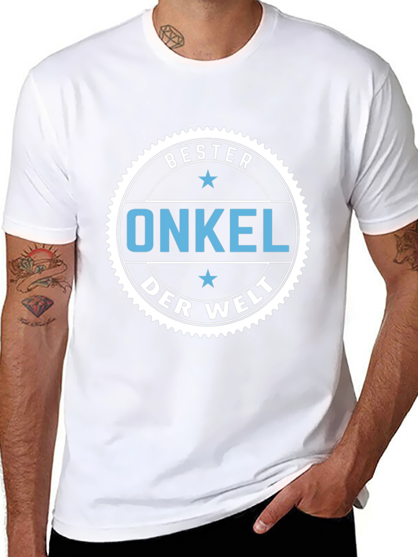 Black Bester Onkel Der Welt - Best Uncle T-Shirt view 8