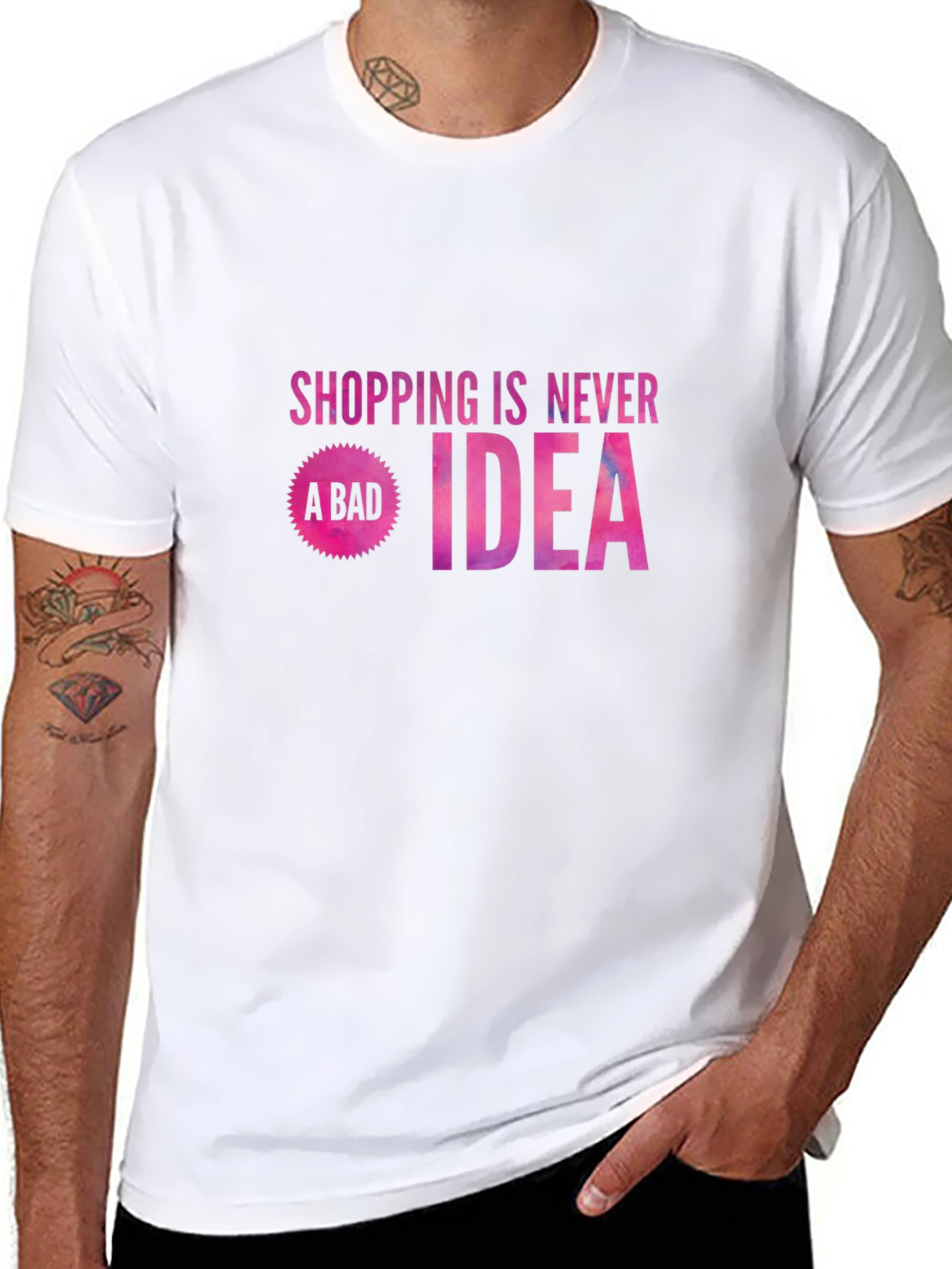 Black Shopping Is Never A Bad Idea Graphic Tee view 8