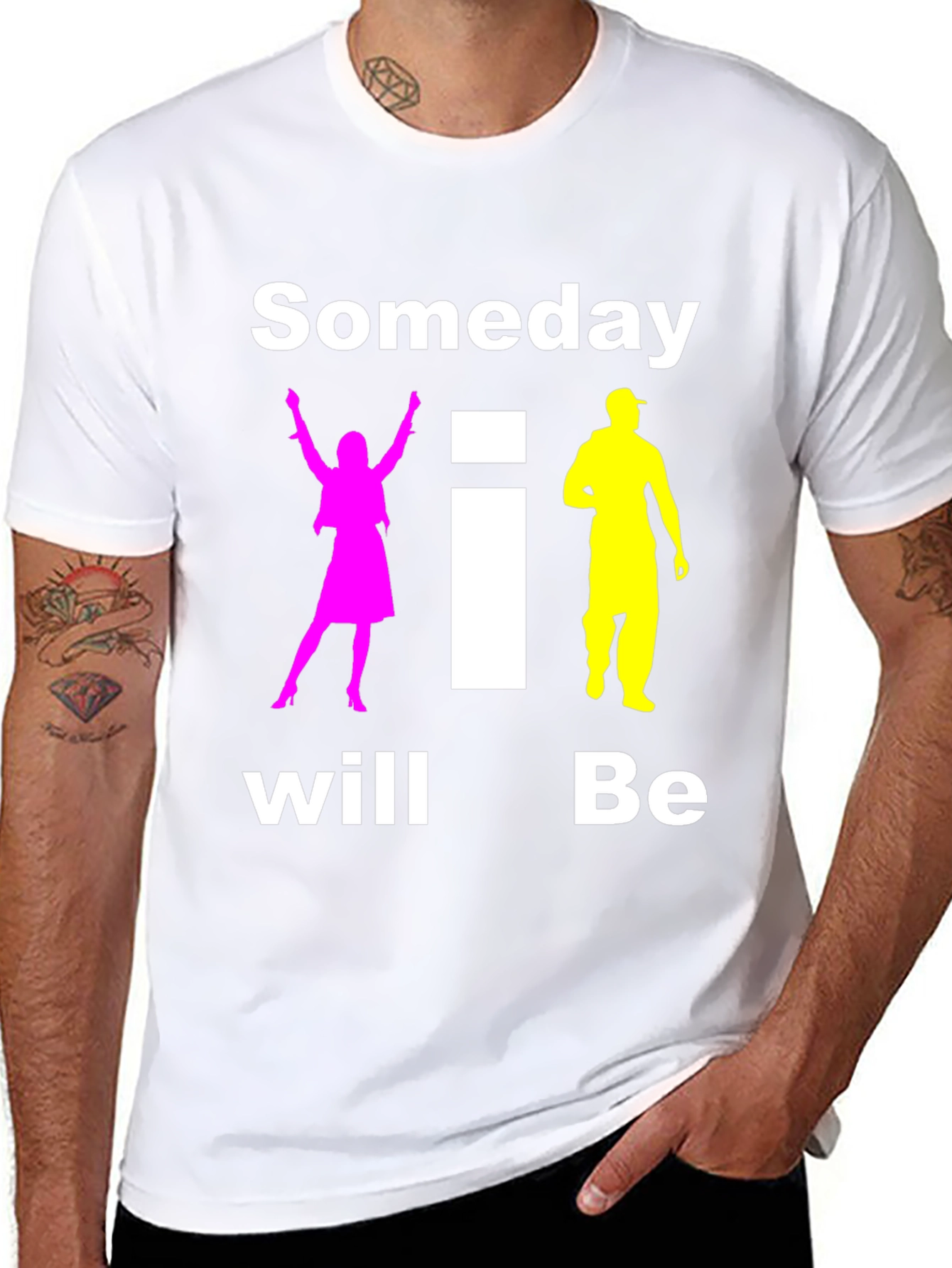 Black Someday I will Be T-Shirt Black Cotton view 8