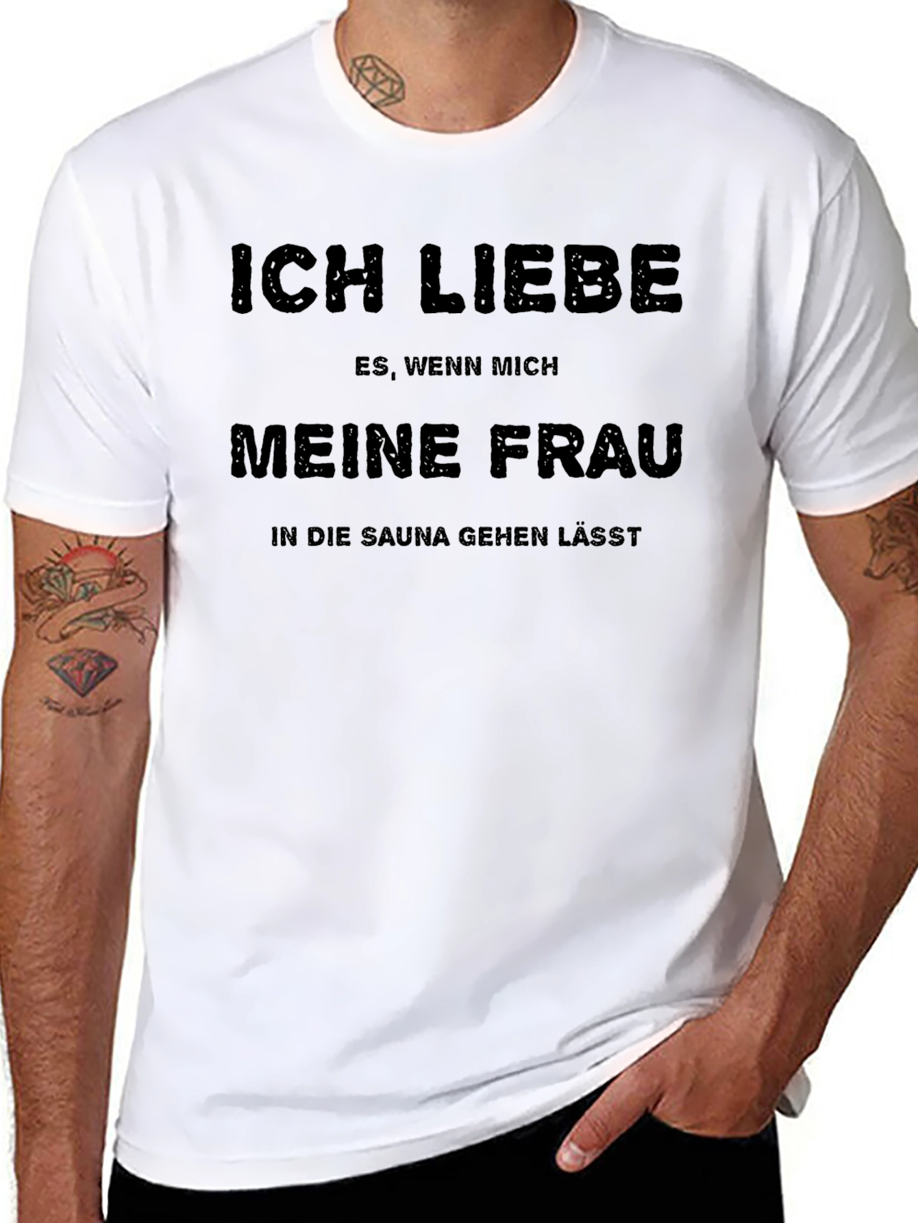 Black Ich Liebe Meine Frau Sauna T-Shirt - Black view 8