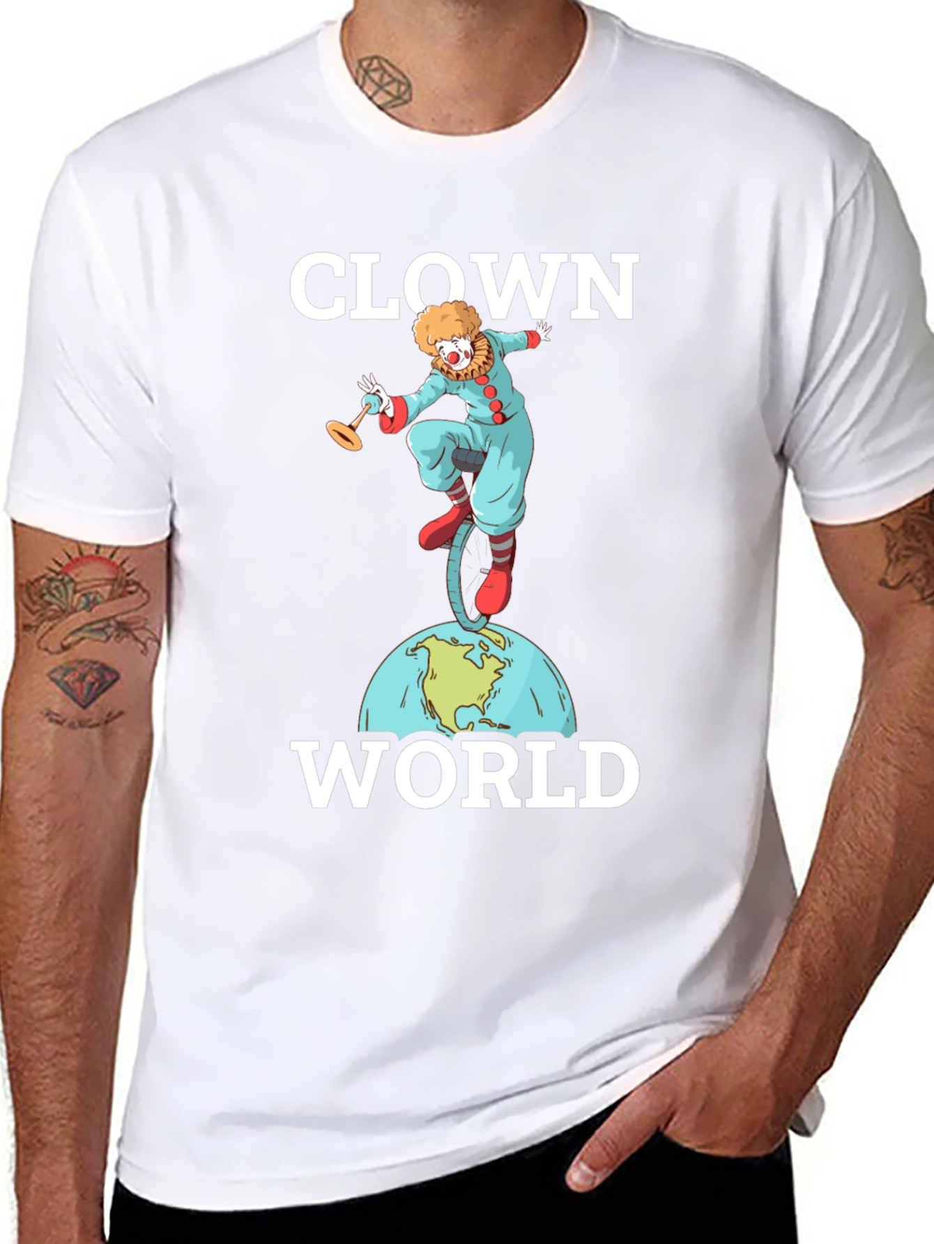 Black Clown World Graphic T-Shirt view 8