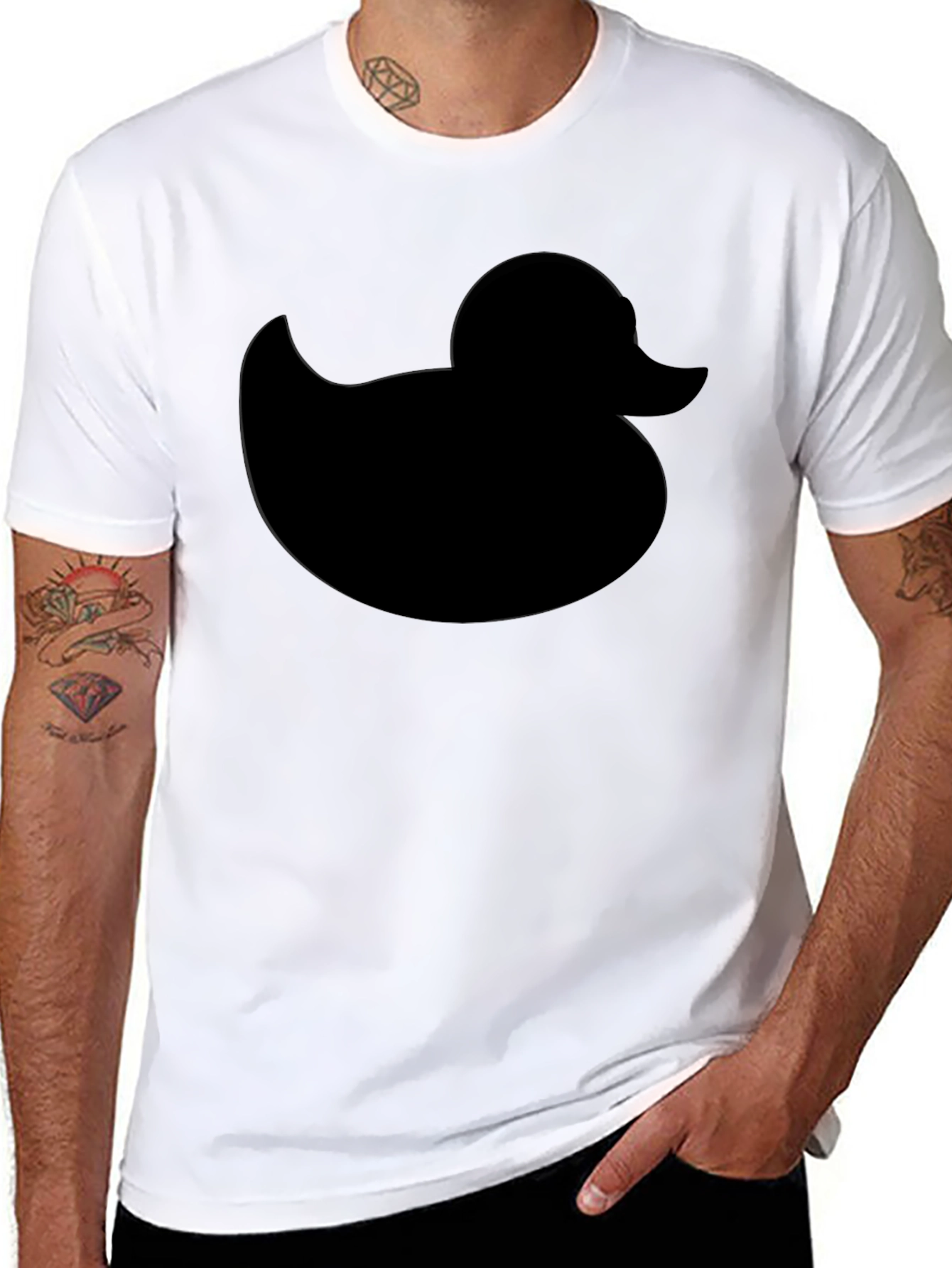 Black Black Rubber Duck Graphic T-Shirt view 8