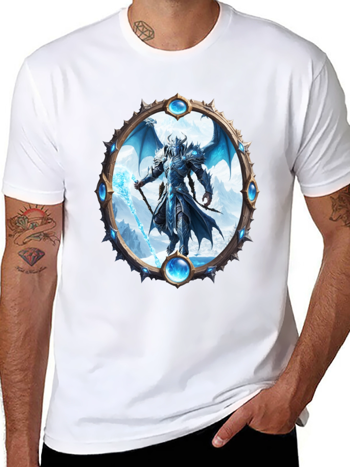 Black Dragon Knight Graphic Tee view 8