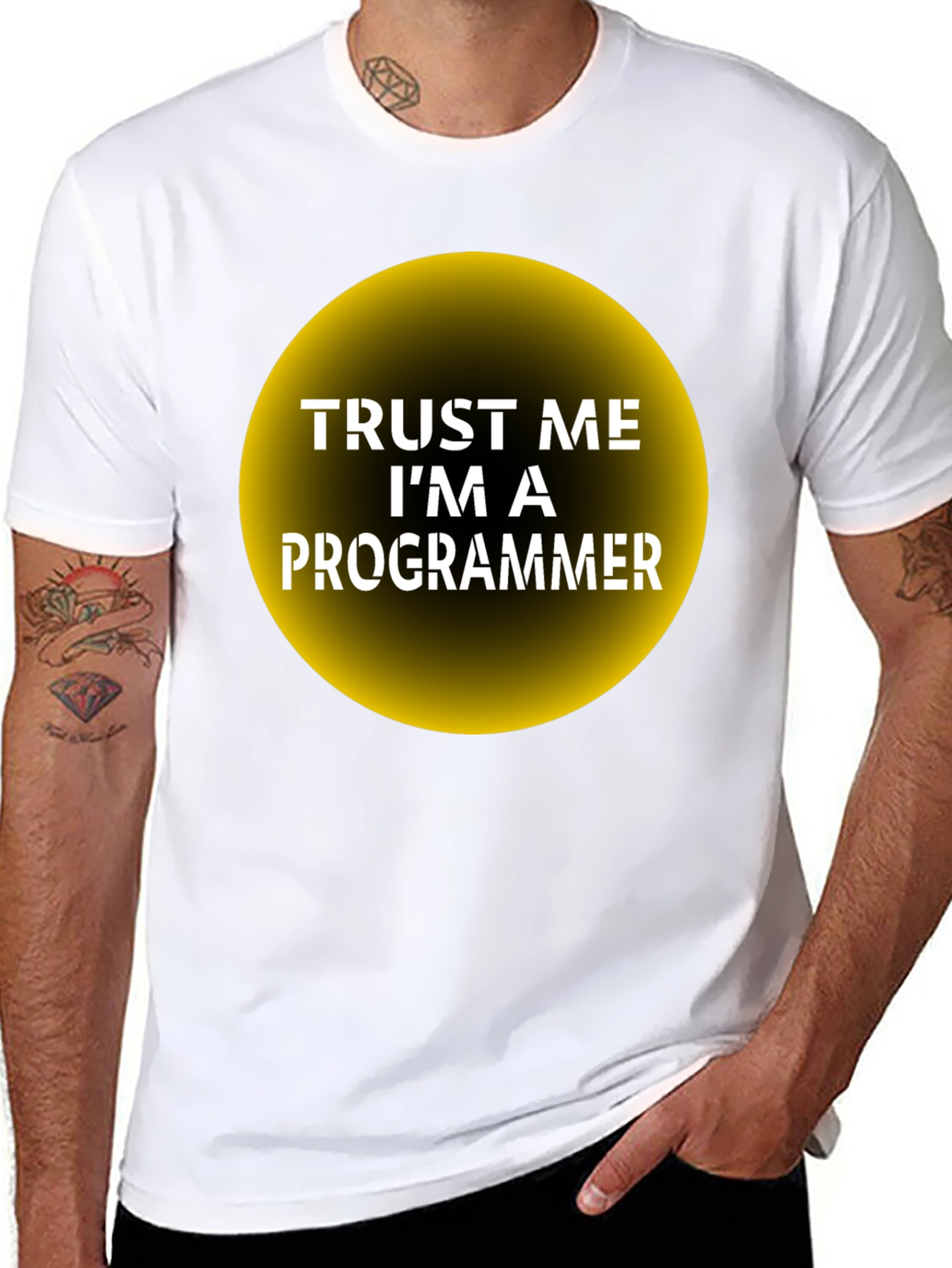 Black Trust Me I'm a Programmer T-Shirt view 8