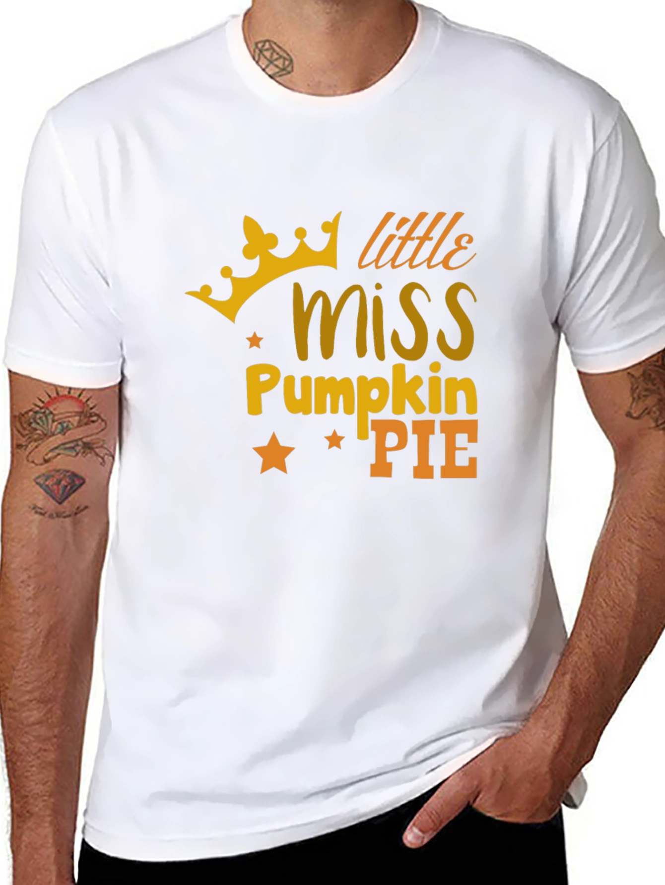 Black Little Miss Pumpkin Pie T-Shirt - Fall Theme view 8