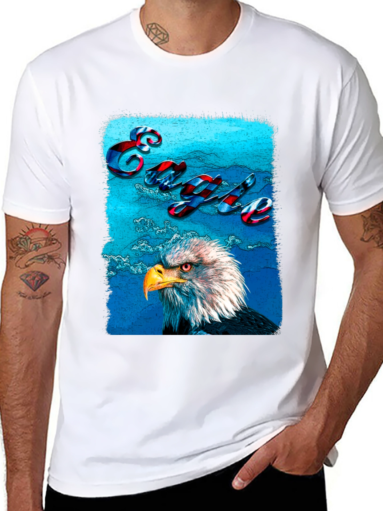 Black Eagle Graphic T-Shirt - Patriotic USA Style view 8
