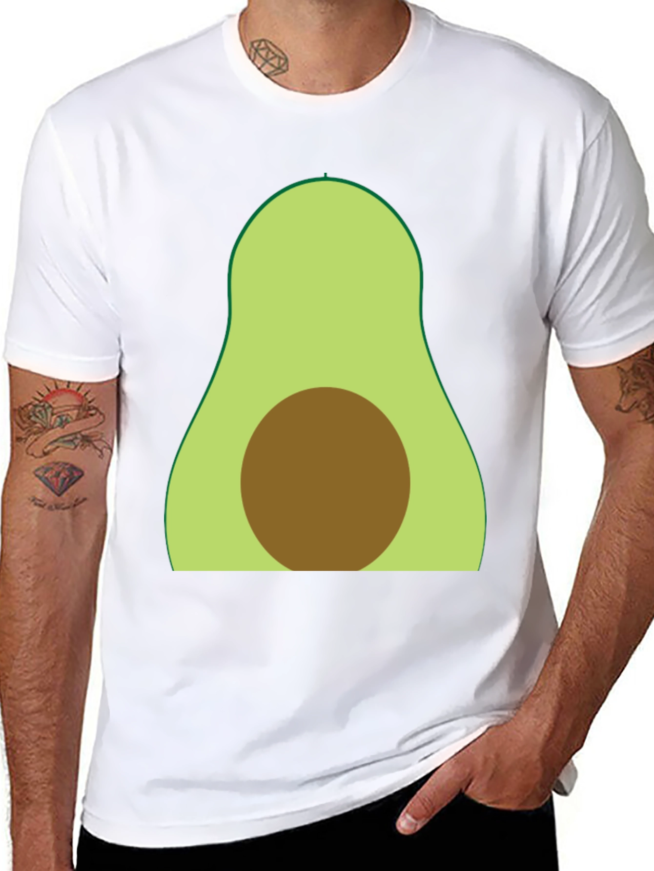 Black Avocado Graphic Tee - Soft Cotton Blend view 8