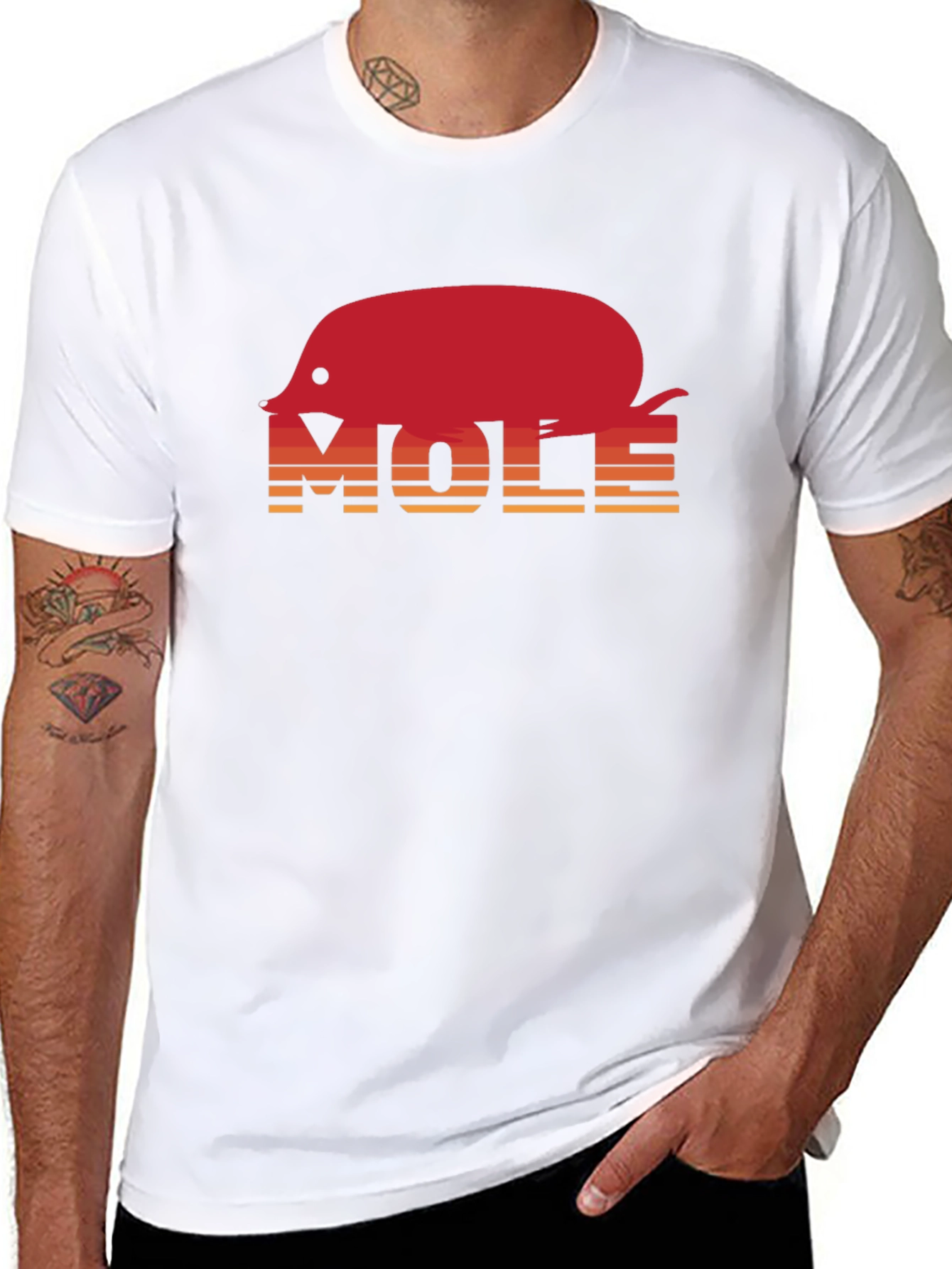 Black Mole Graphic Tee - Retro Style view 8