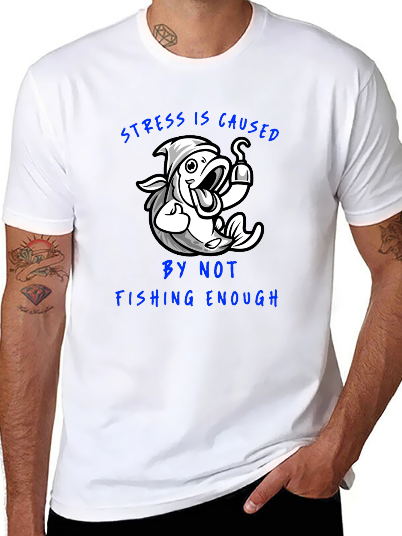 Funny Fishing T-Shirt - Stress Relief Tee - 8