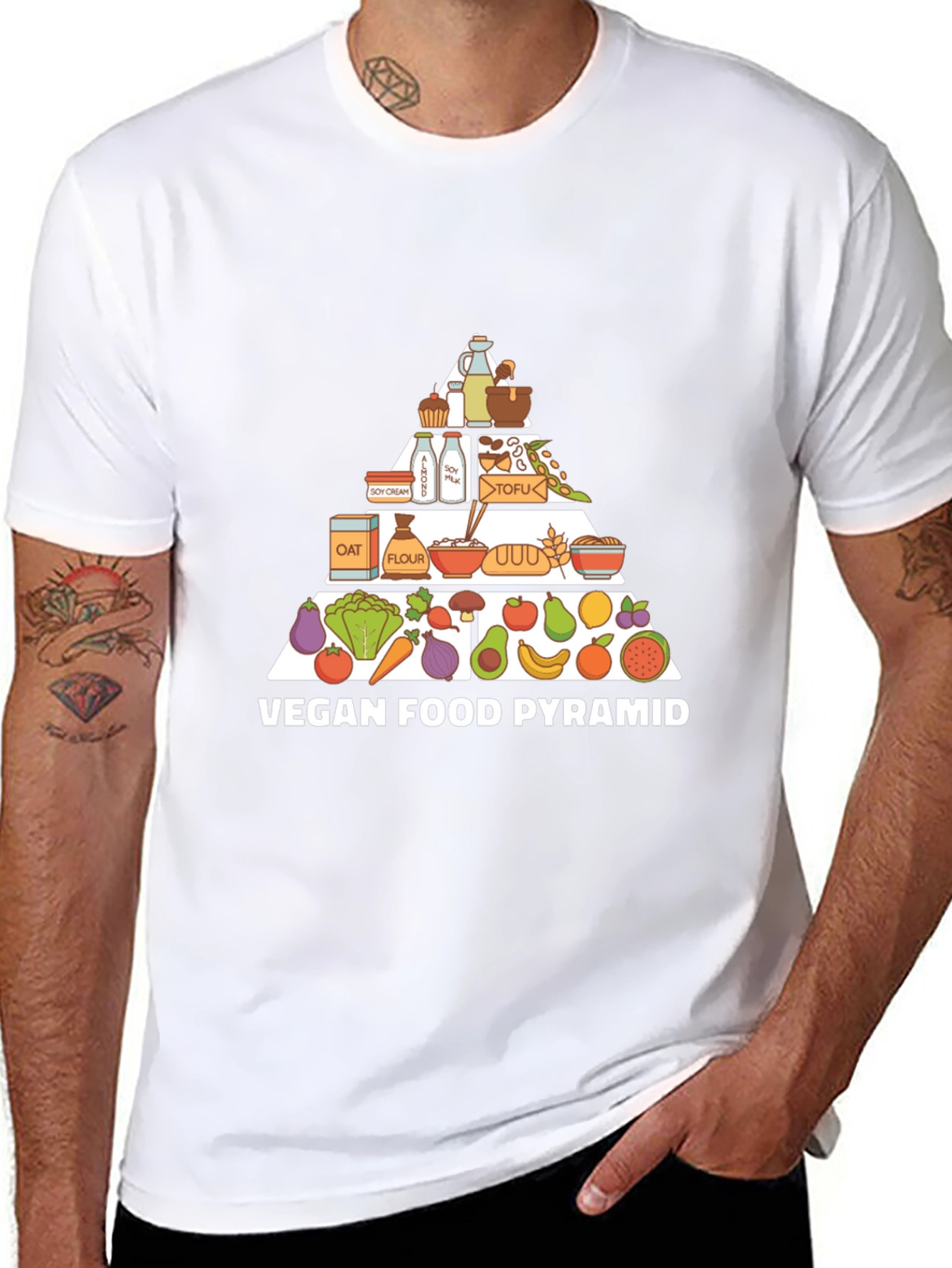 Vegan Food Pyramid T-Shirt - 8