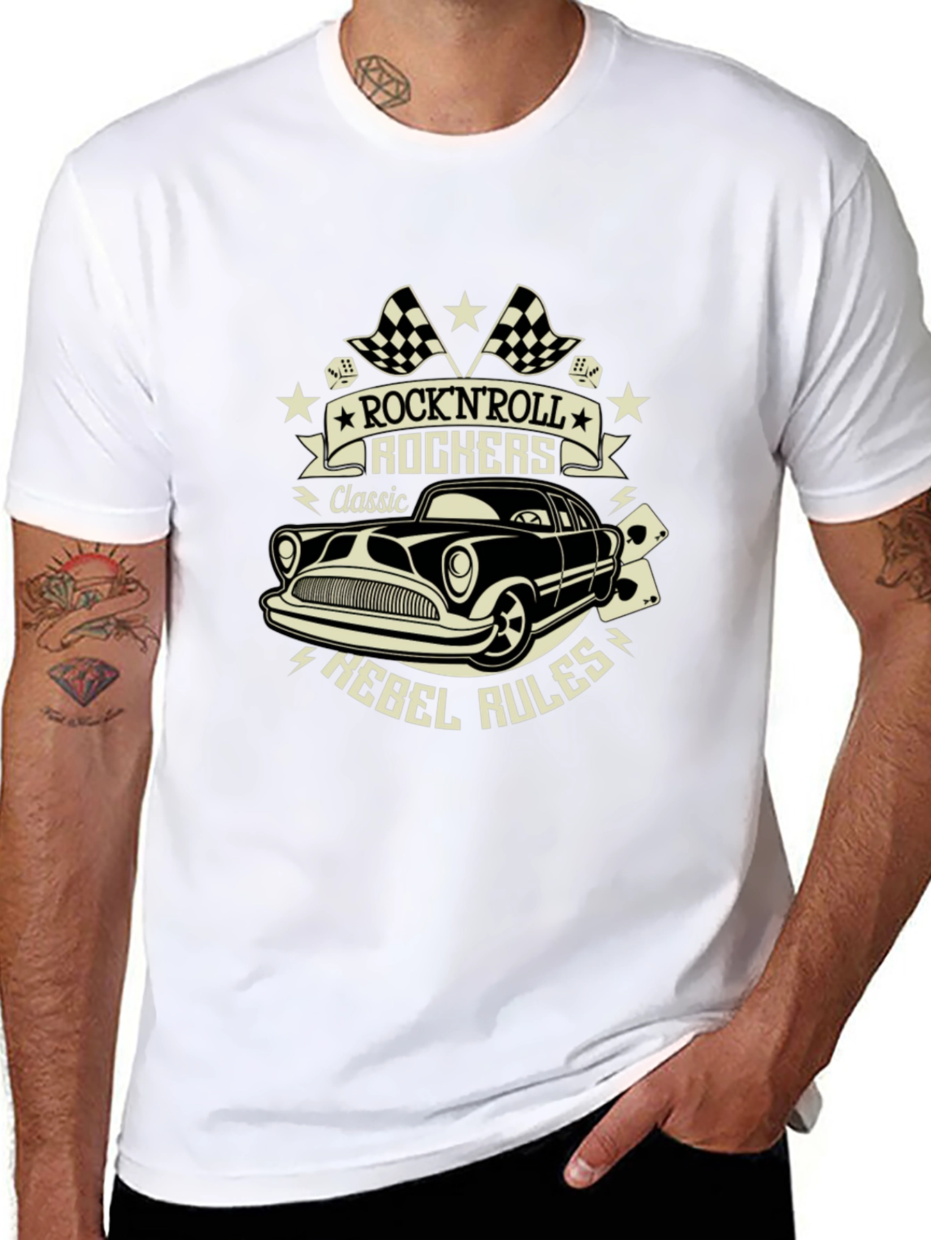 Black Rock'n'Roll Rockers Classic Rebel Rules Tee view 8