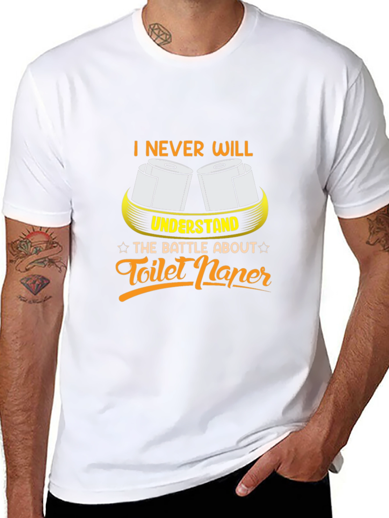 Black I Never Will Understand Toilet Paper T-Shirt view 8