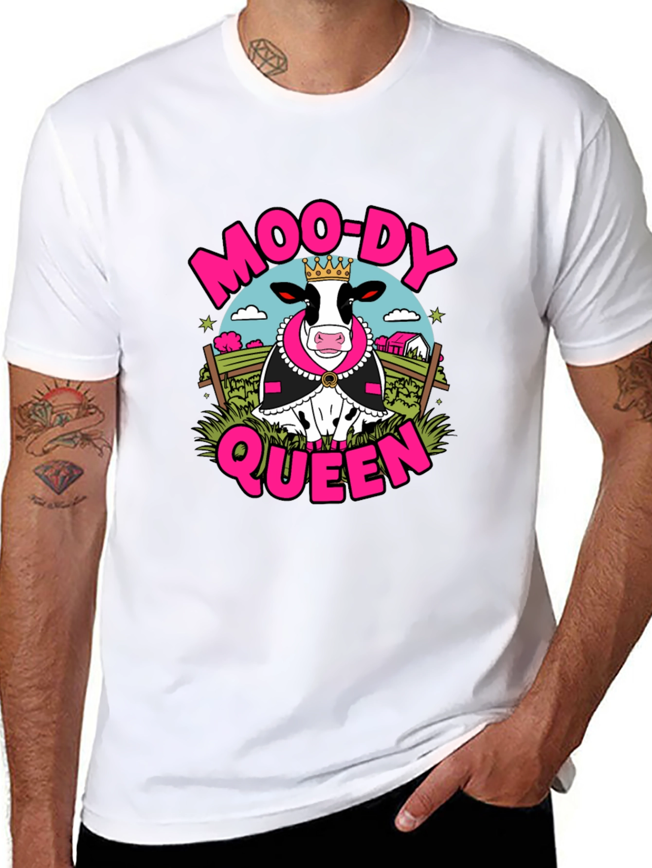 Black Moo-Dy Queen T-Shirt - Black Graphic Tee view 8