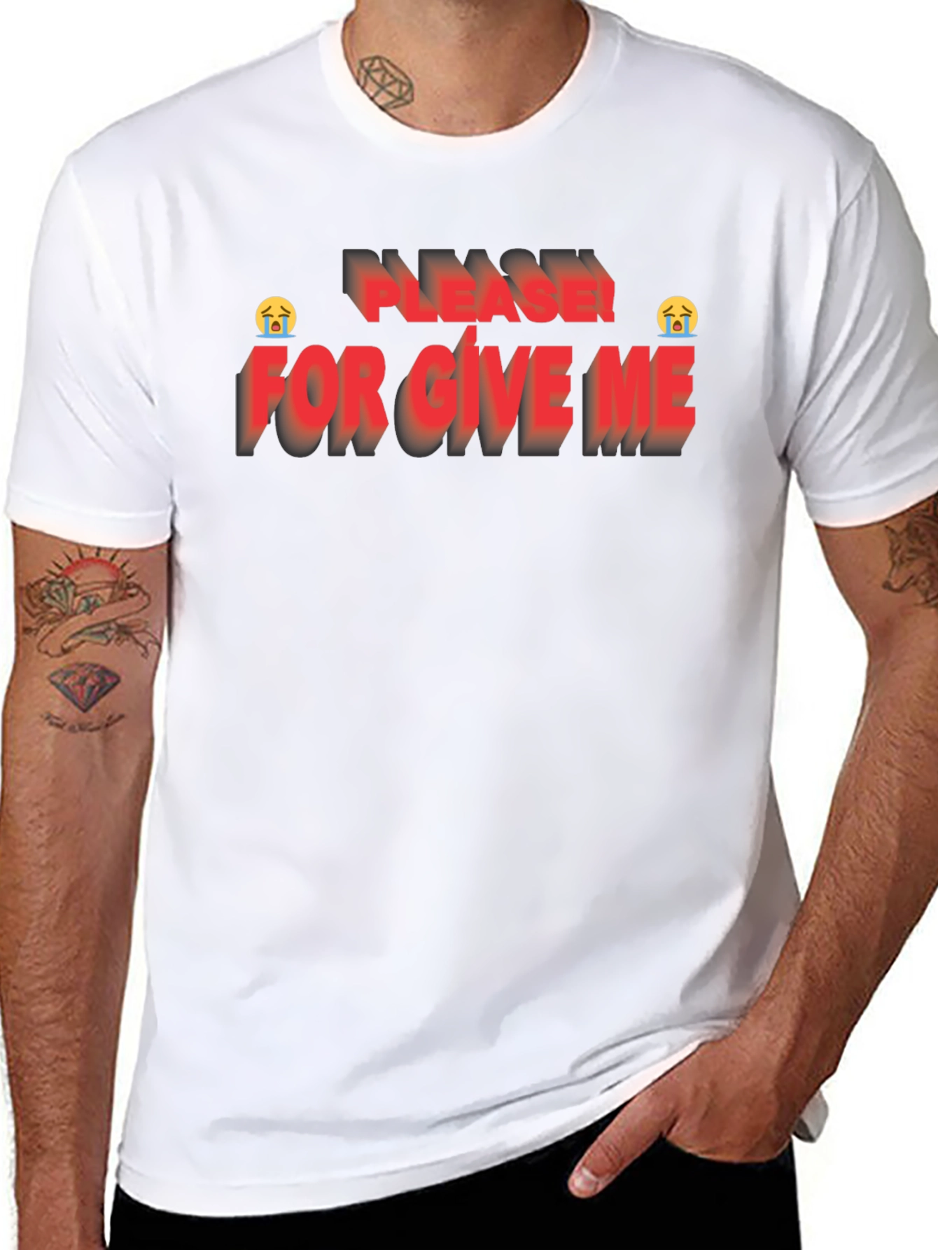 Black Please Forgive Me Graphic Tee - Trendy Apology Shirt view 8