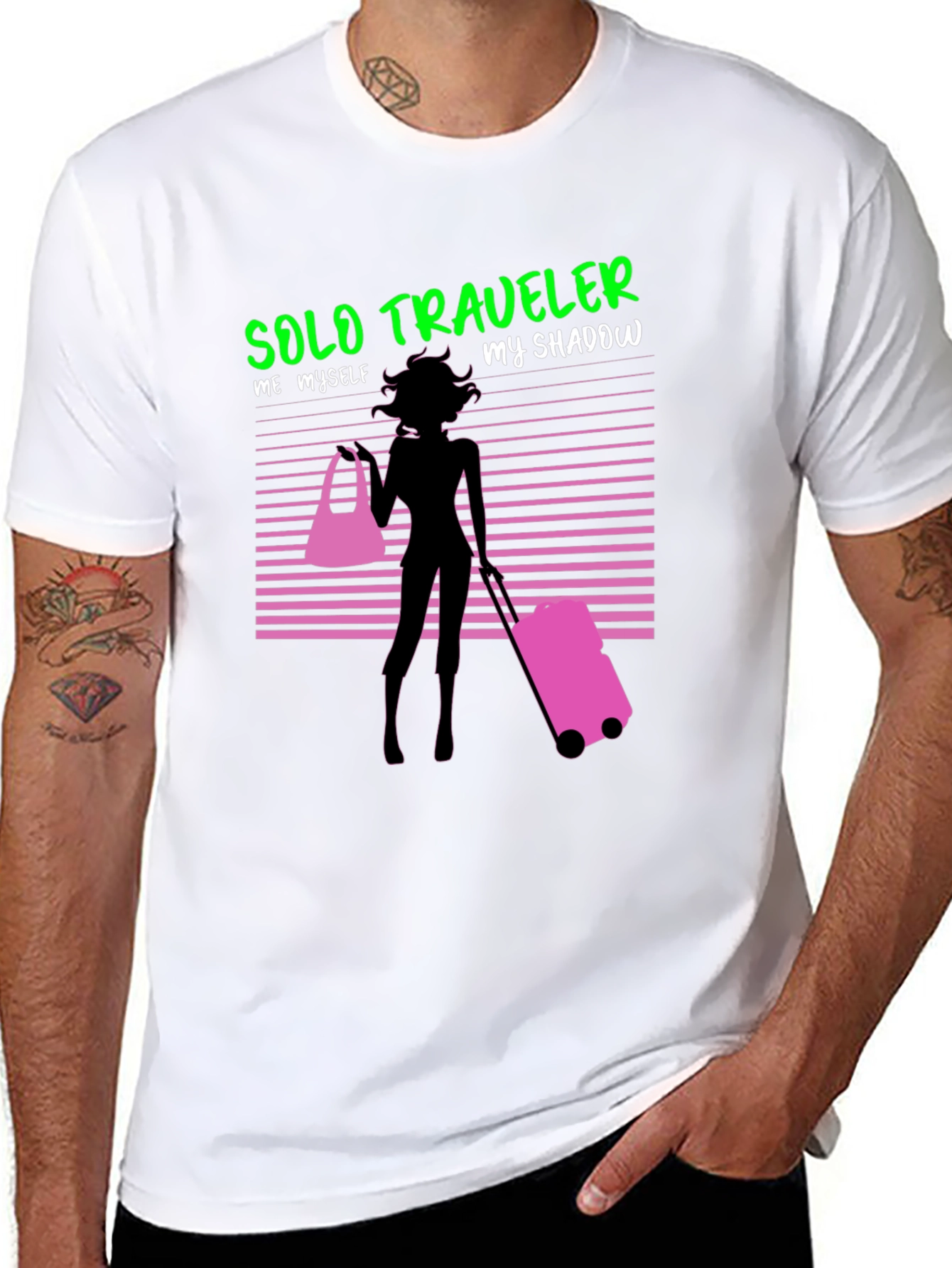 Solo Traveler Graphic Tee - Black Cotton T-Shirt - 8