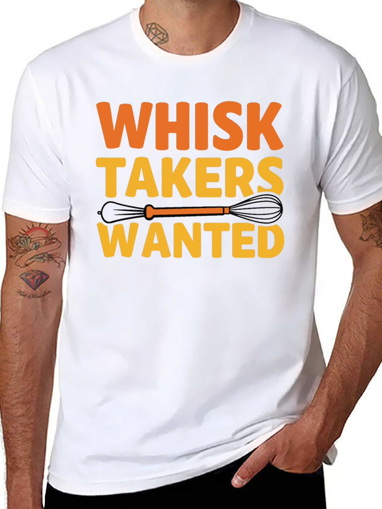 Black Whisk Takers Wanted Funny Baking T-Shirt view 8