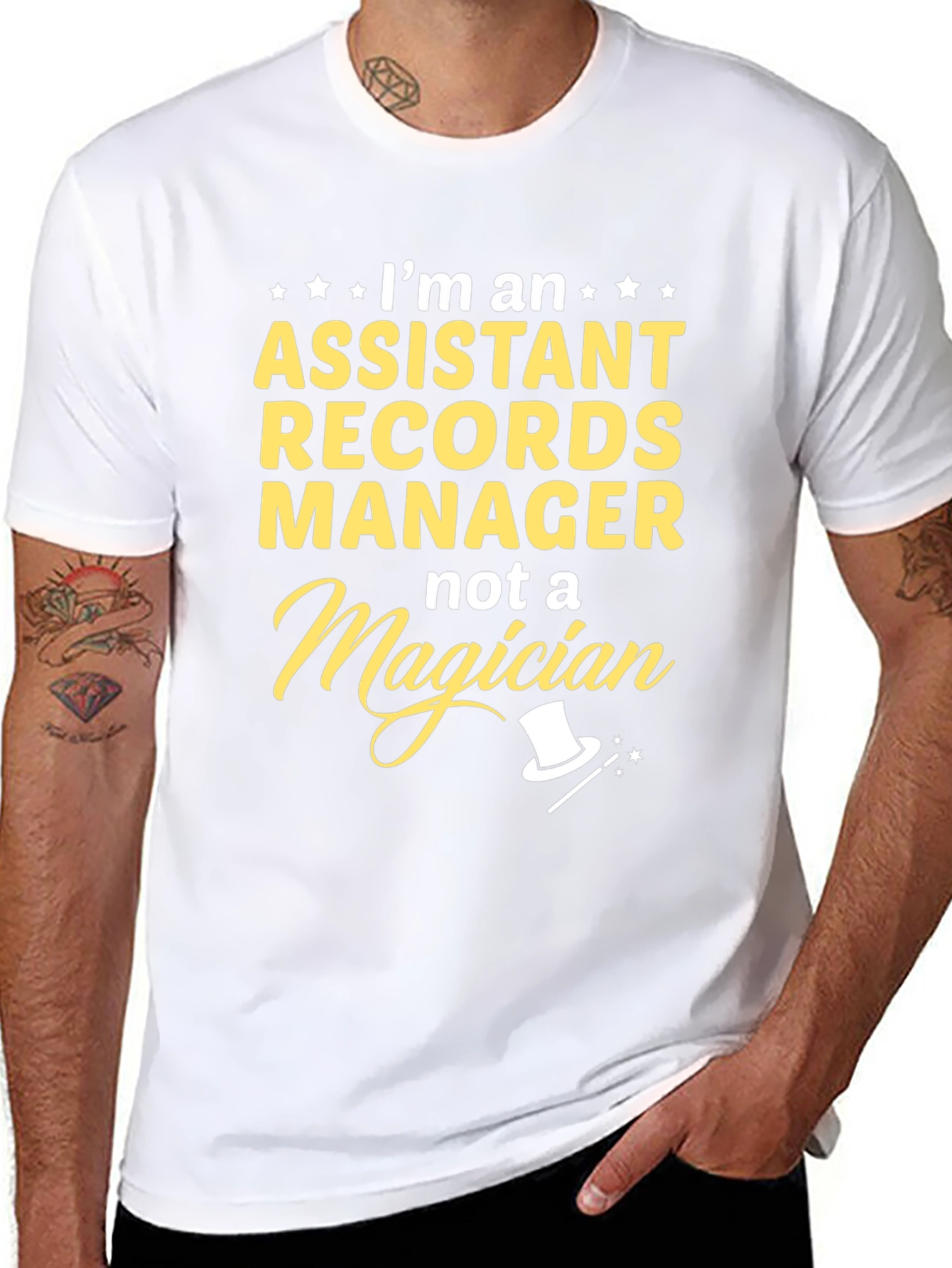 Black Assistant Records Manager T-Shirt, Funny Job Tee view 8