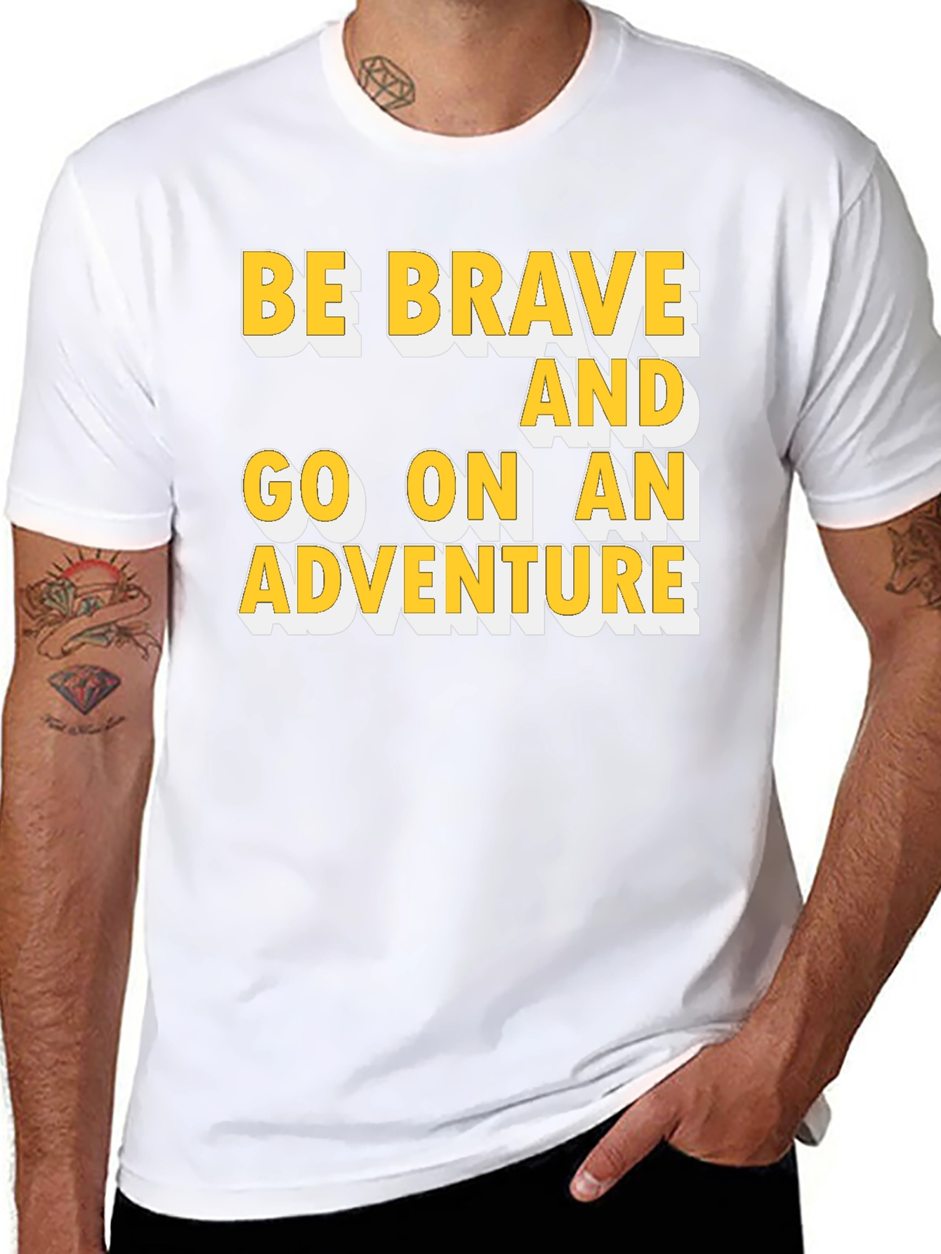 Black Be Brave Adventure Graphic Tee view 8