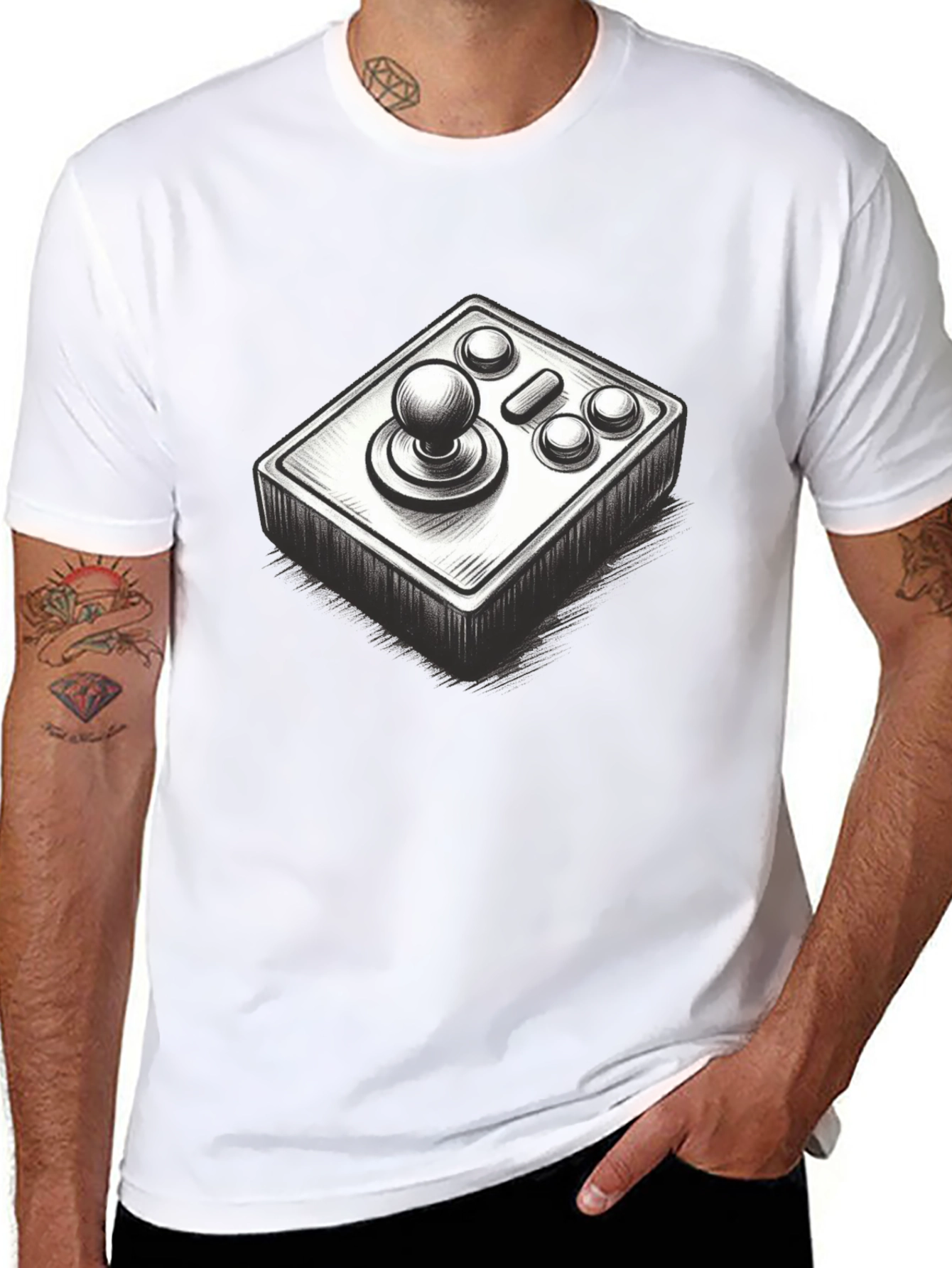 Black Retro Arcade Gamer T-Shirt view 8