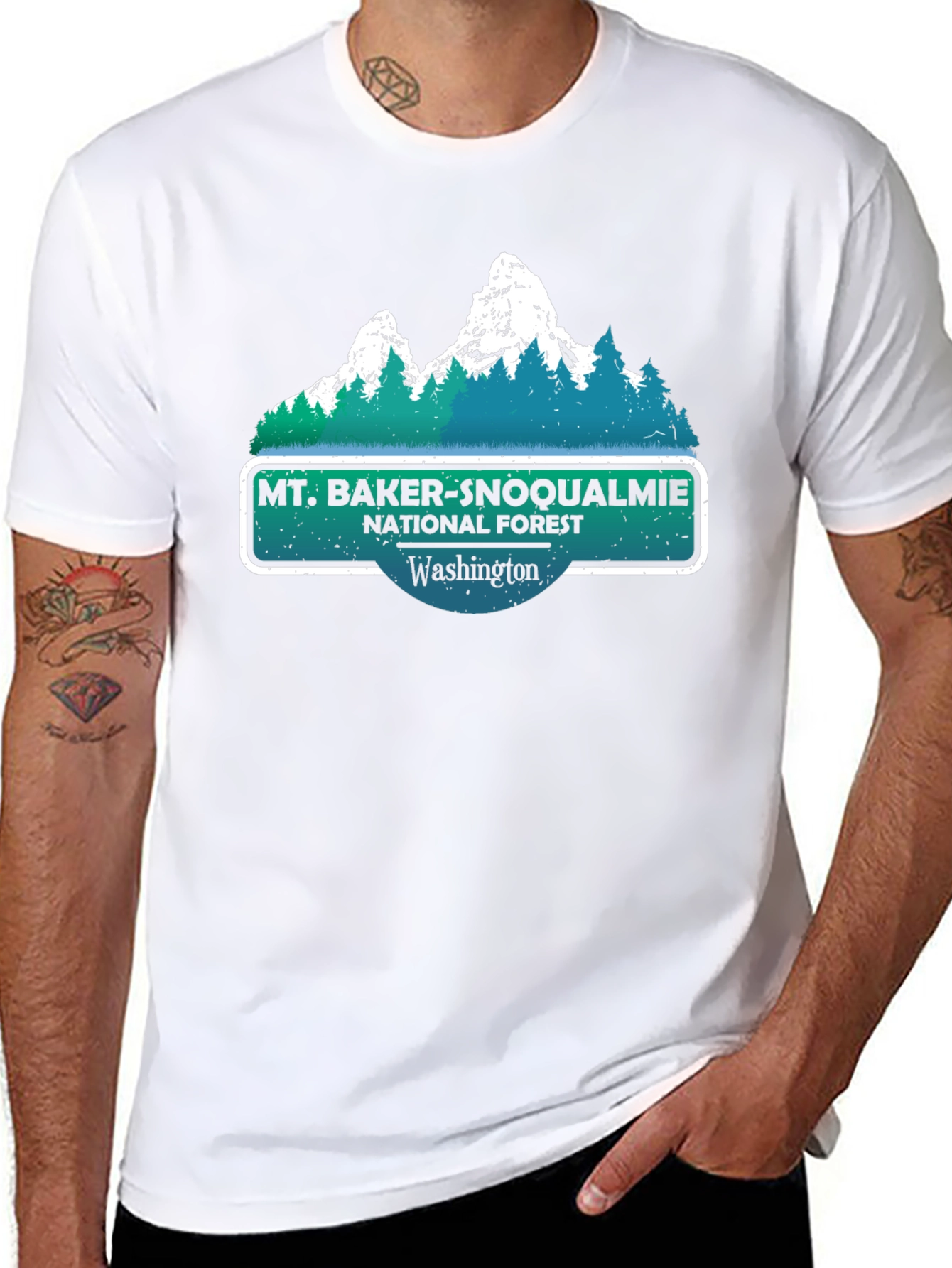 Black Mt. Baker-Snoqualmie National Forest T-Shirt view 8