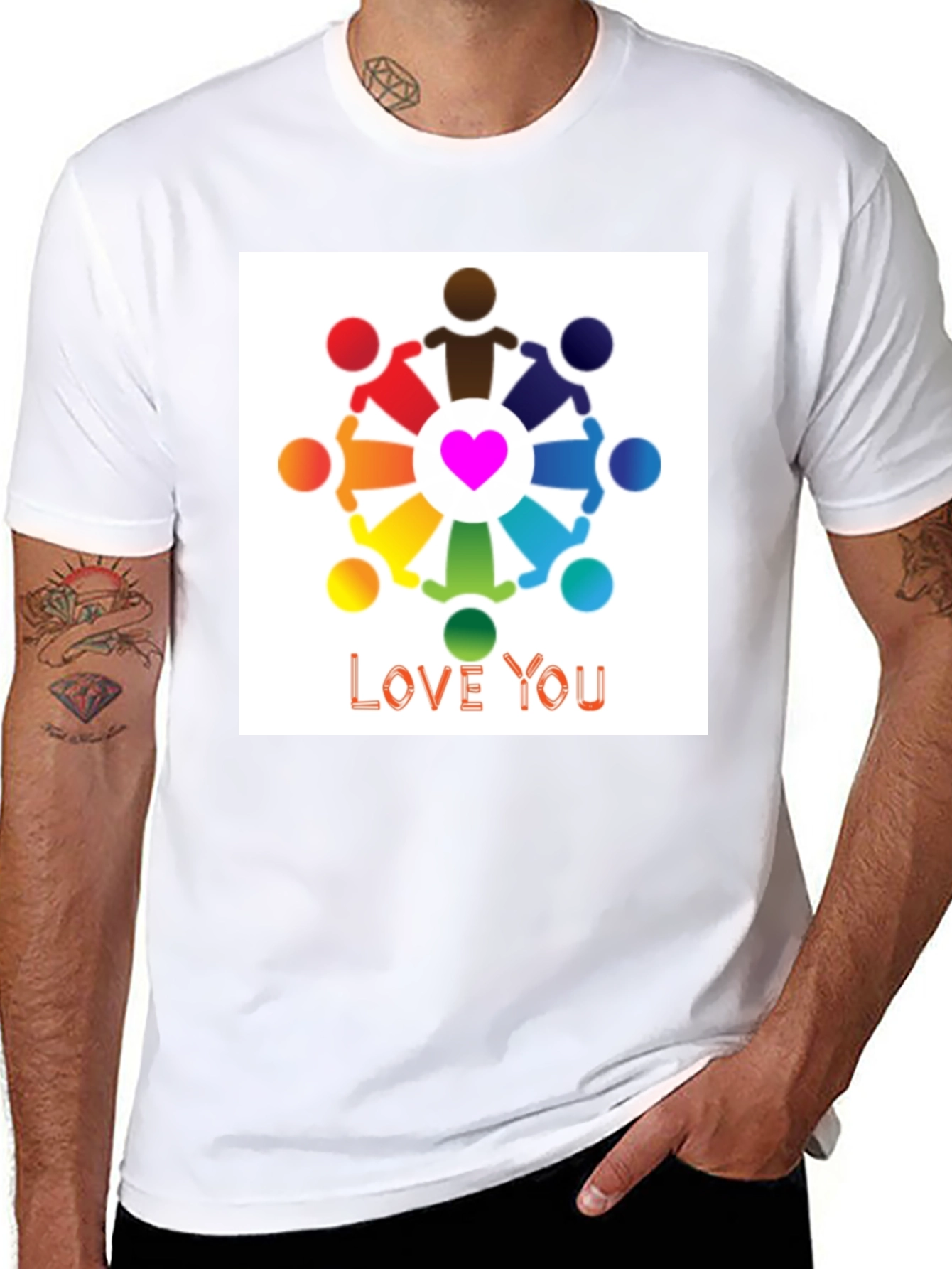 Black Love You Graphic Tee - Unity T-Shirt view 8