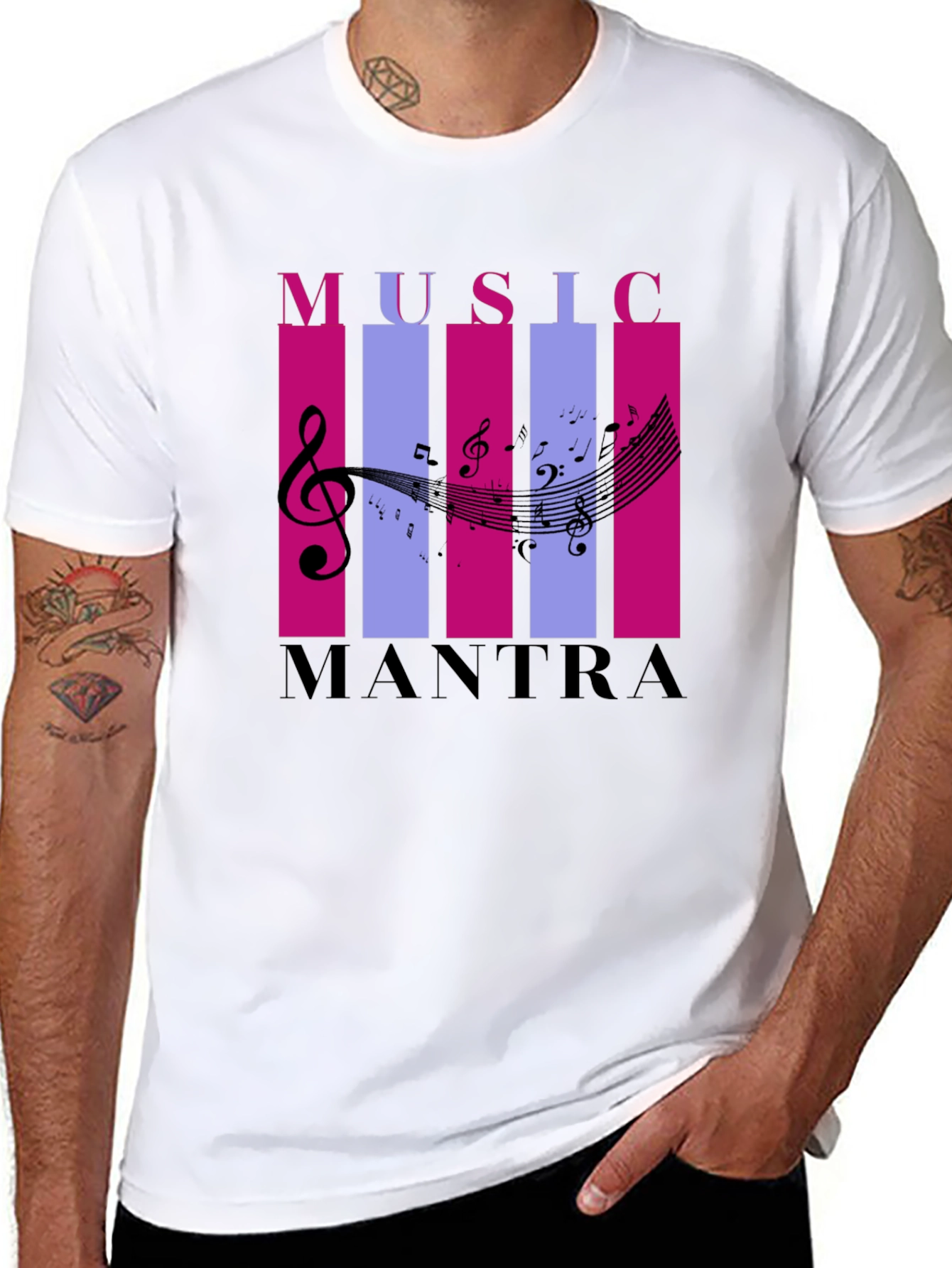 Black Music Mantra Graphic T-Shirt view 8