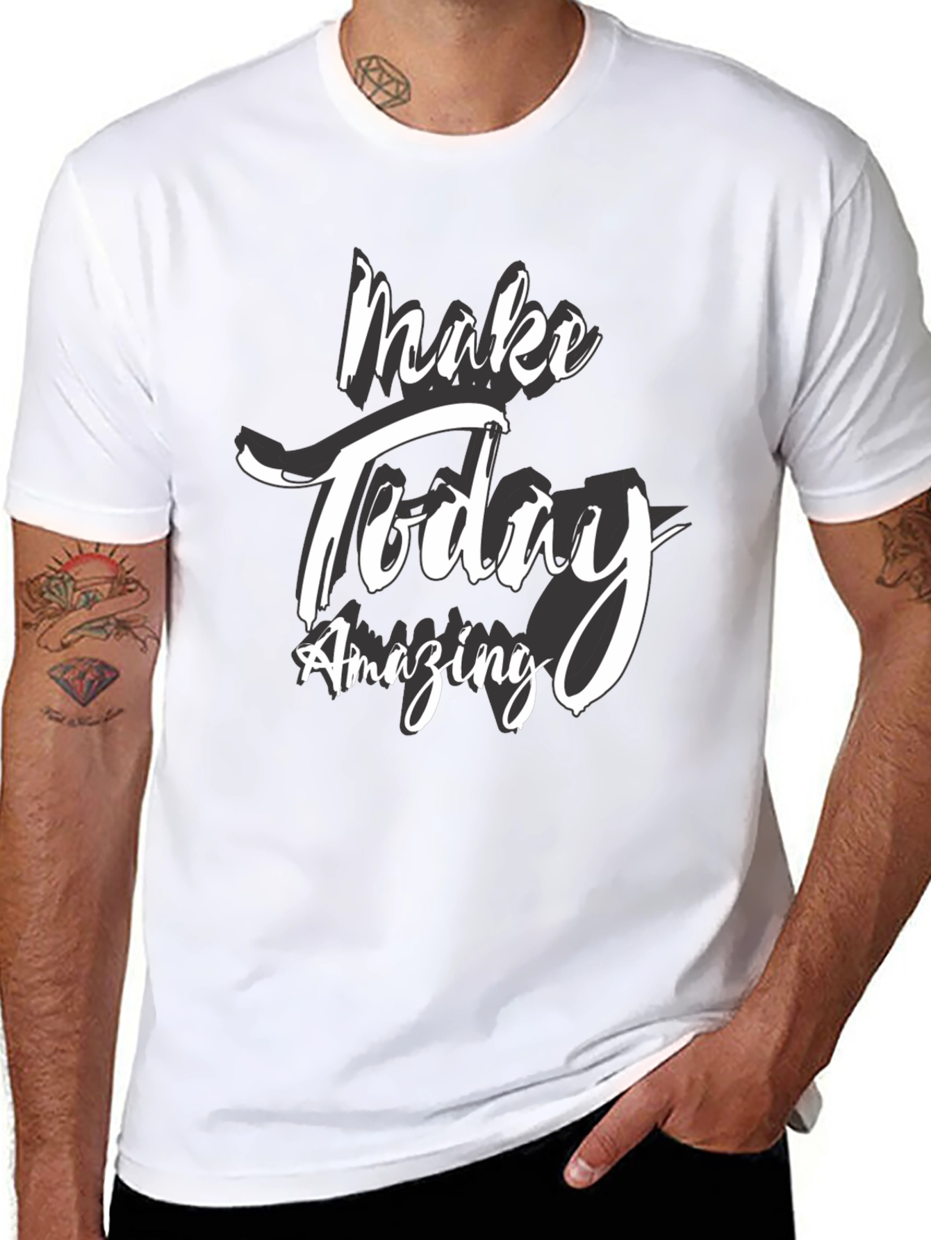 Black Make Today Amazing Graphic Tee view 8