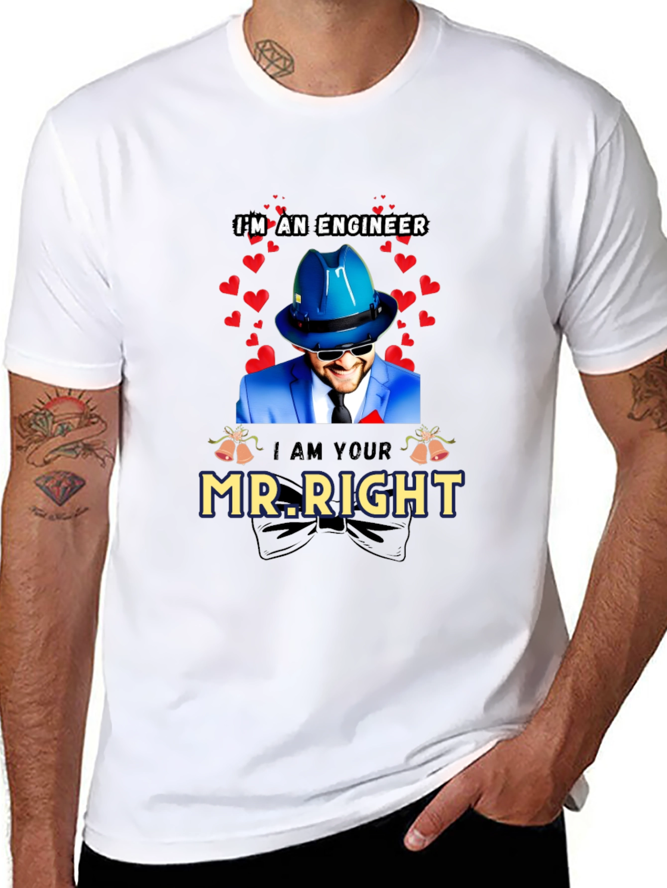Black Engineer Mr. Right T-Shirt - Valentine's Day Gift view 8