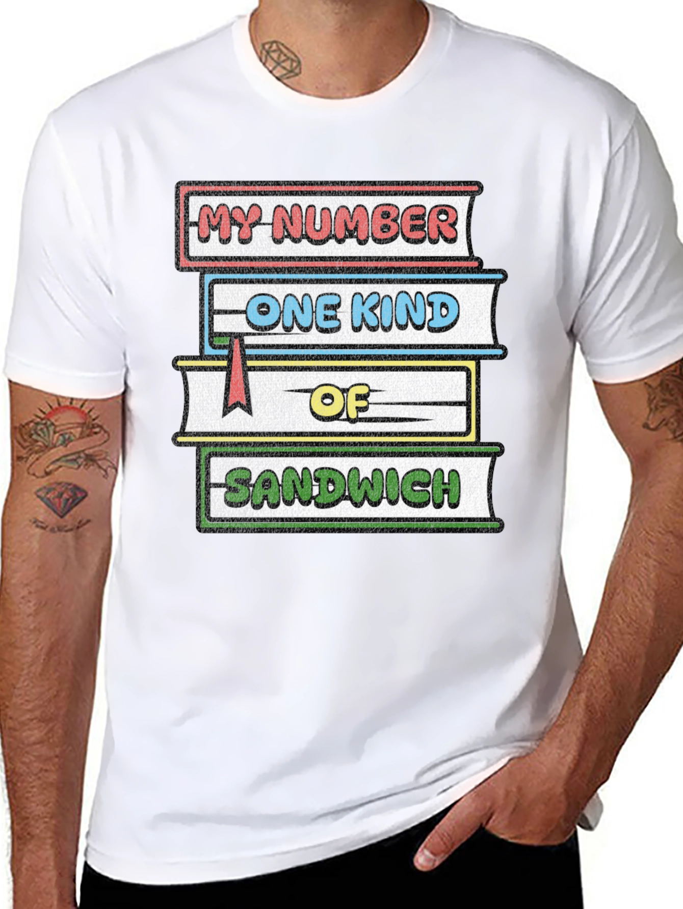 Black My Number One Kind of Sandwich T-Shirt view 8