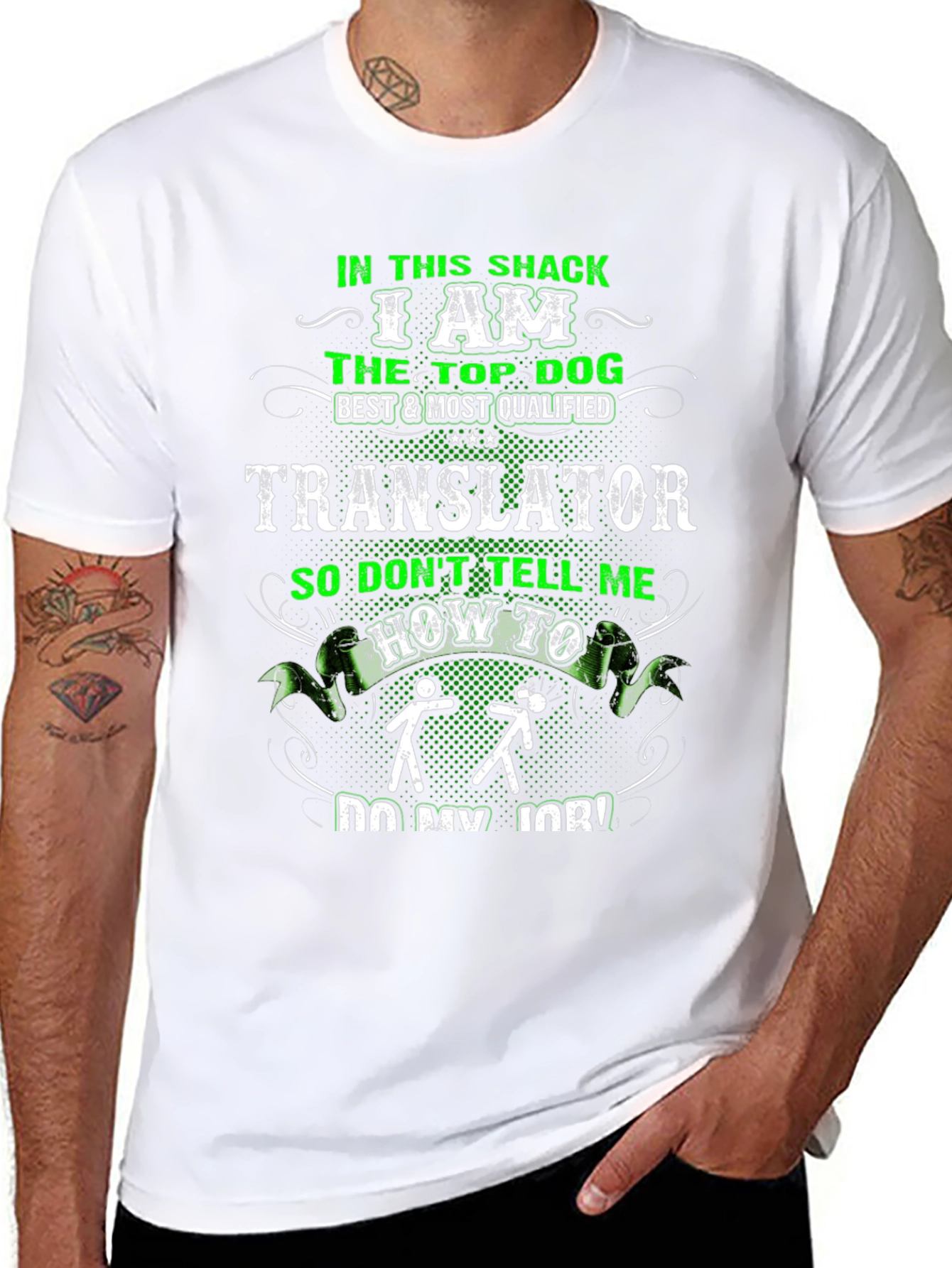Black In This Shack I Am The Top Dog Translator T-Shirt view 8