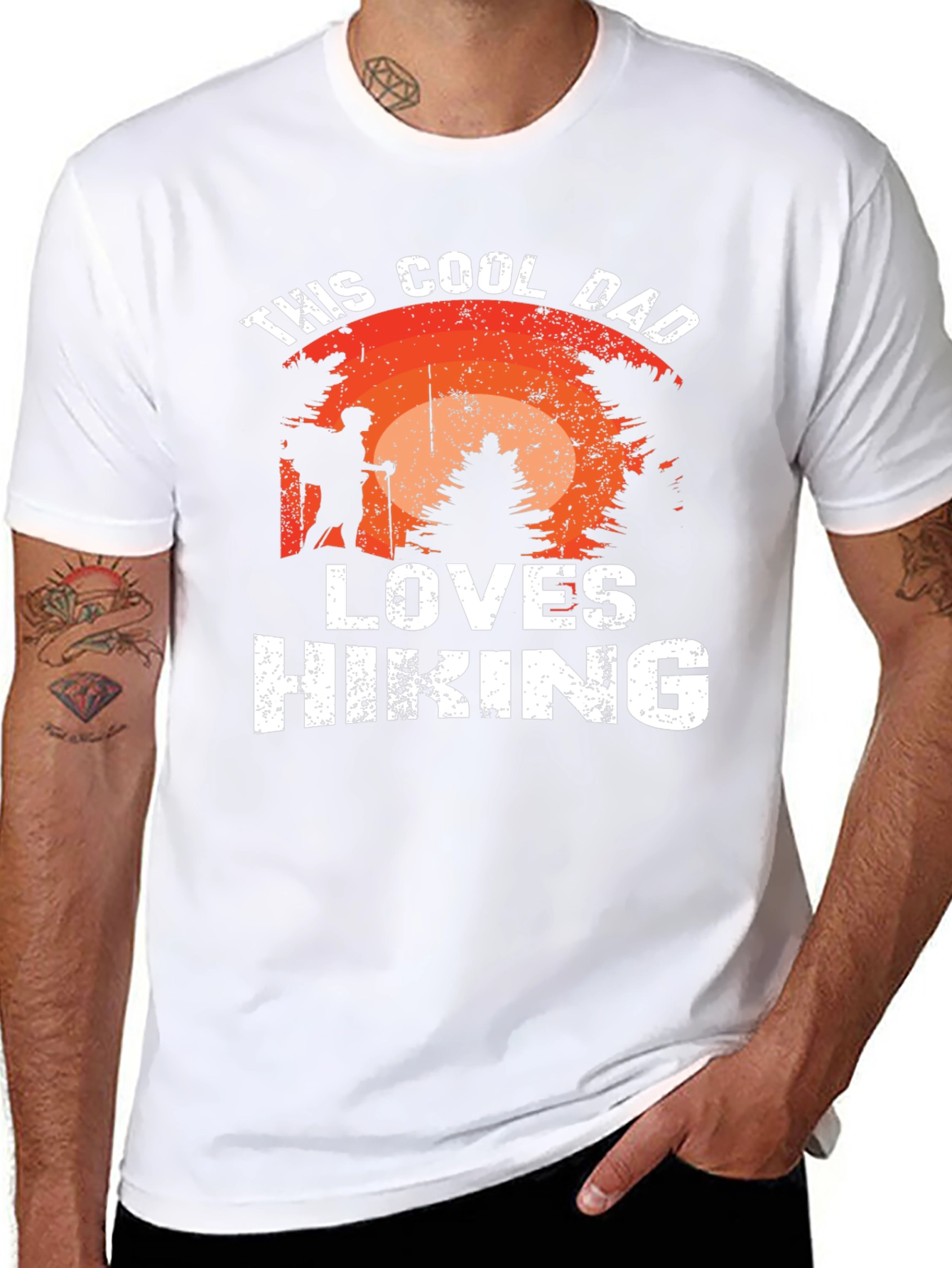 Black Cool Dad Hiking T-Shirt view 8