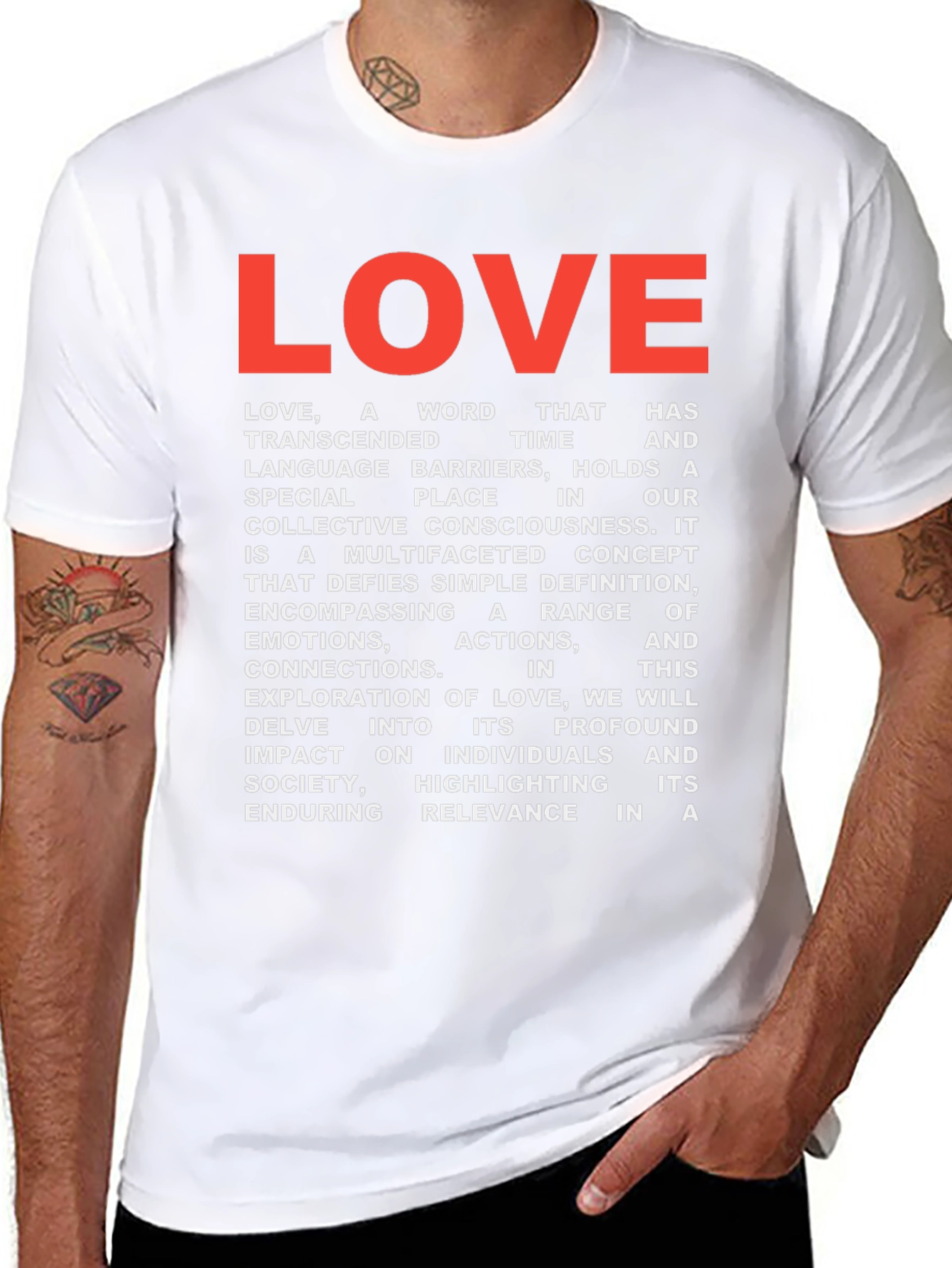 Black LOVE Definition Graphic Tee - Black view 8