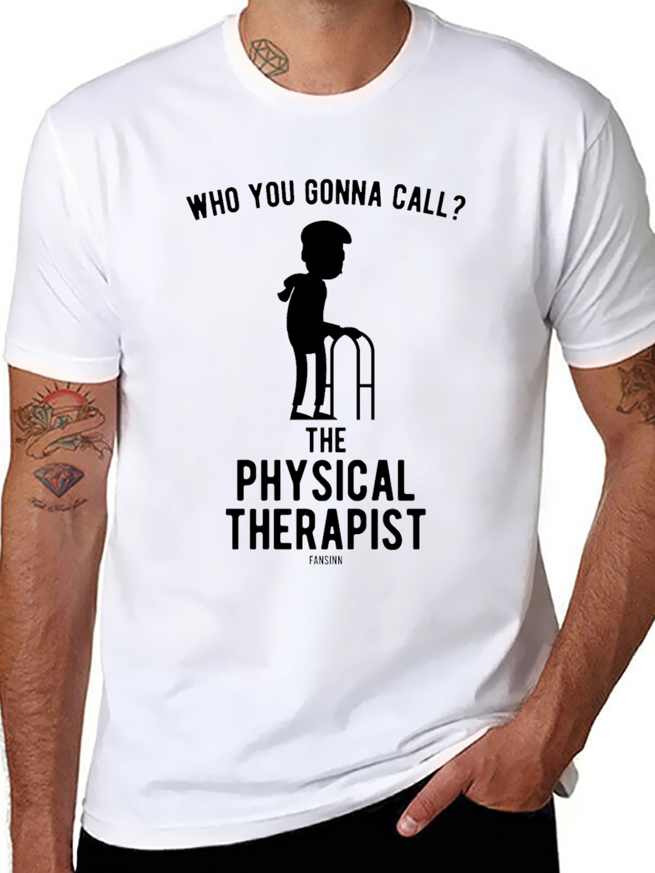 Black Physical Therapist T-Shirt - Funny Therapy Gift view 8