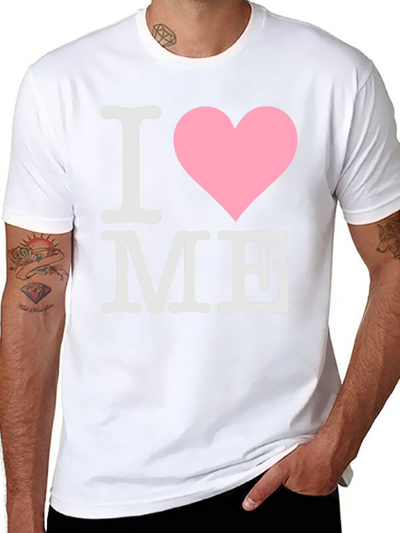 Black I Heart ME Graphic Tee - Black T-Shirt view 8