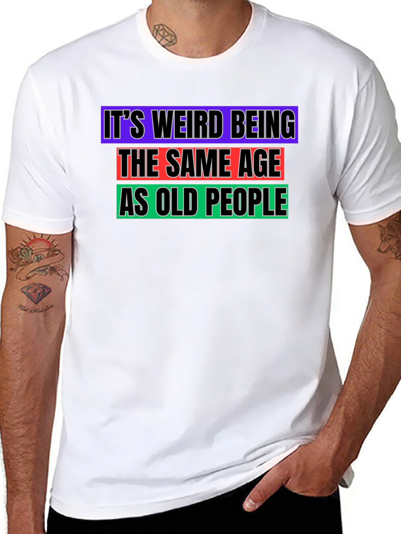 Black Funny Old People Age Humor T-Shirt view 8