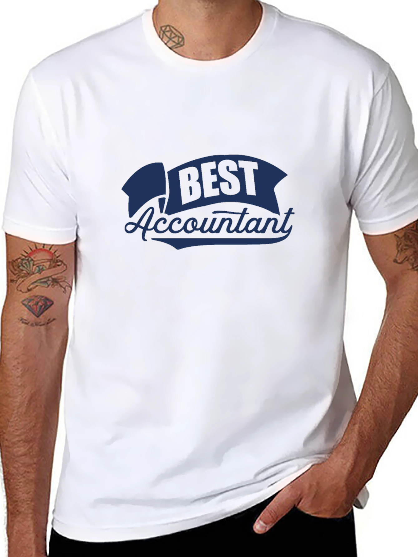 Black Best Accountant Black T-Shirt view 8