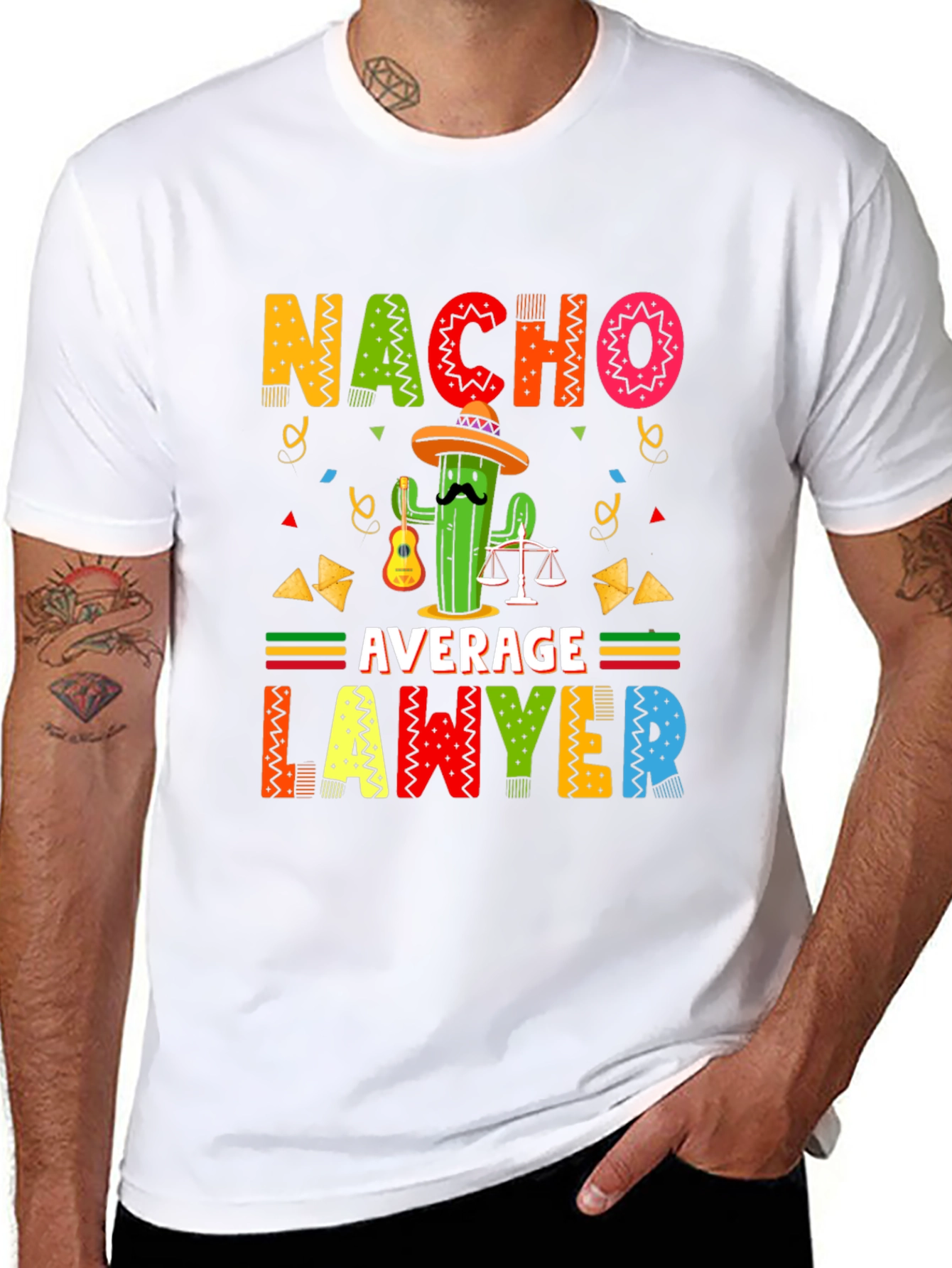 Black Nacho Average Lawyer Black T-Shirt view 8
