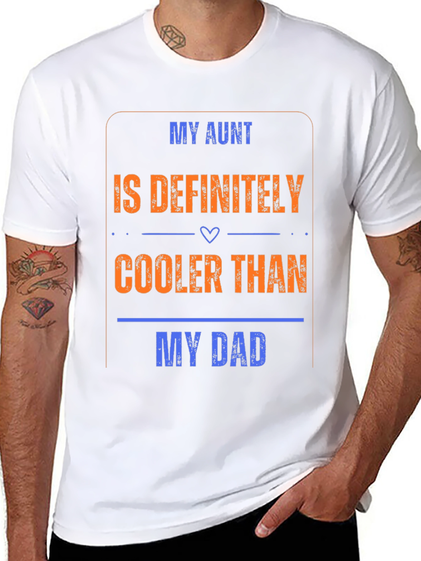Black My Aunt is Cooler Than My Dad T-Shirt view 8