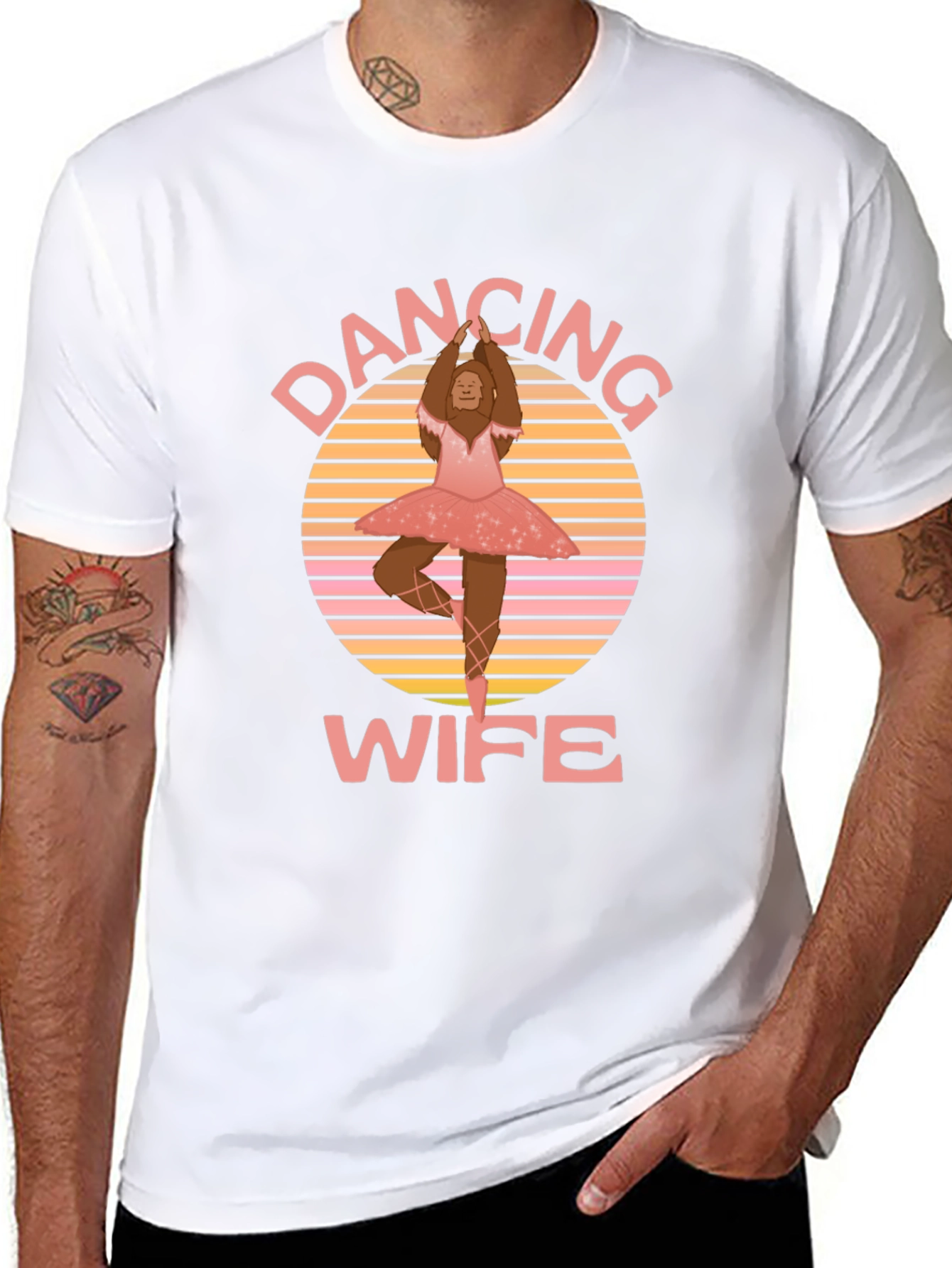 Black Dancing Wife T-Shirt - Bigfoot Ballerina Tee view 8