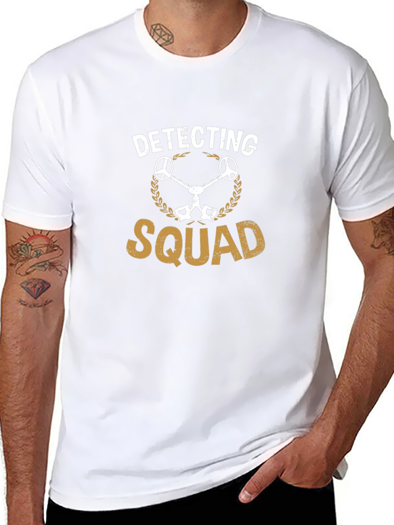 Black Detecting Squad T-Shirt - Metal Detecting Enthusiast view 8