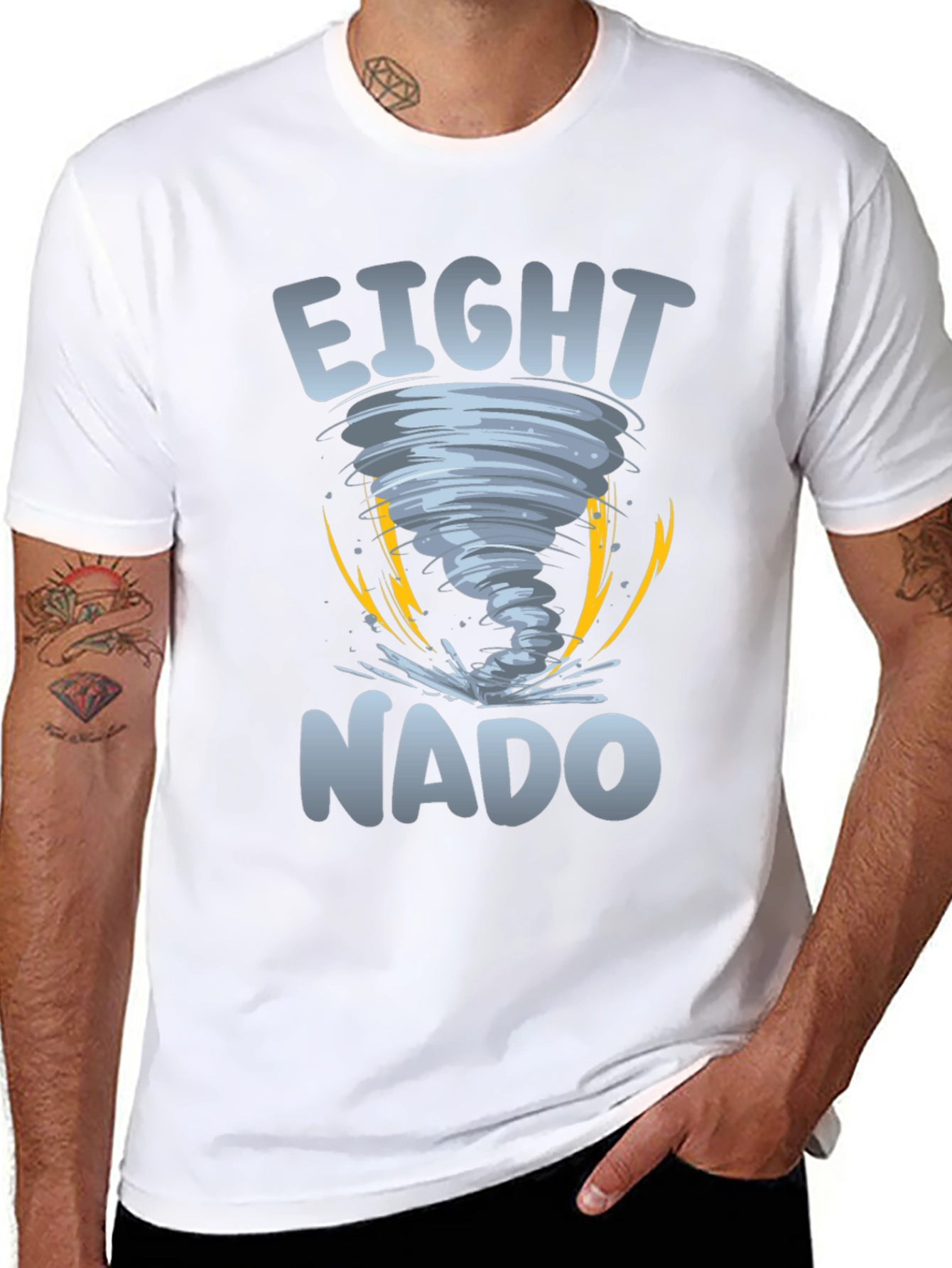 Black Eight-Nado Graphic Tee view 8